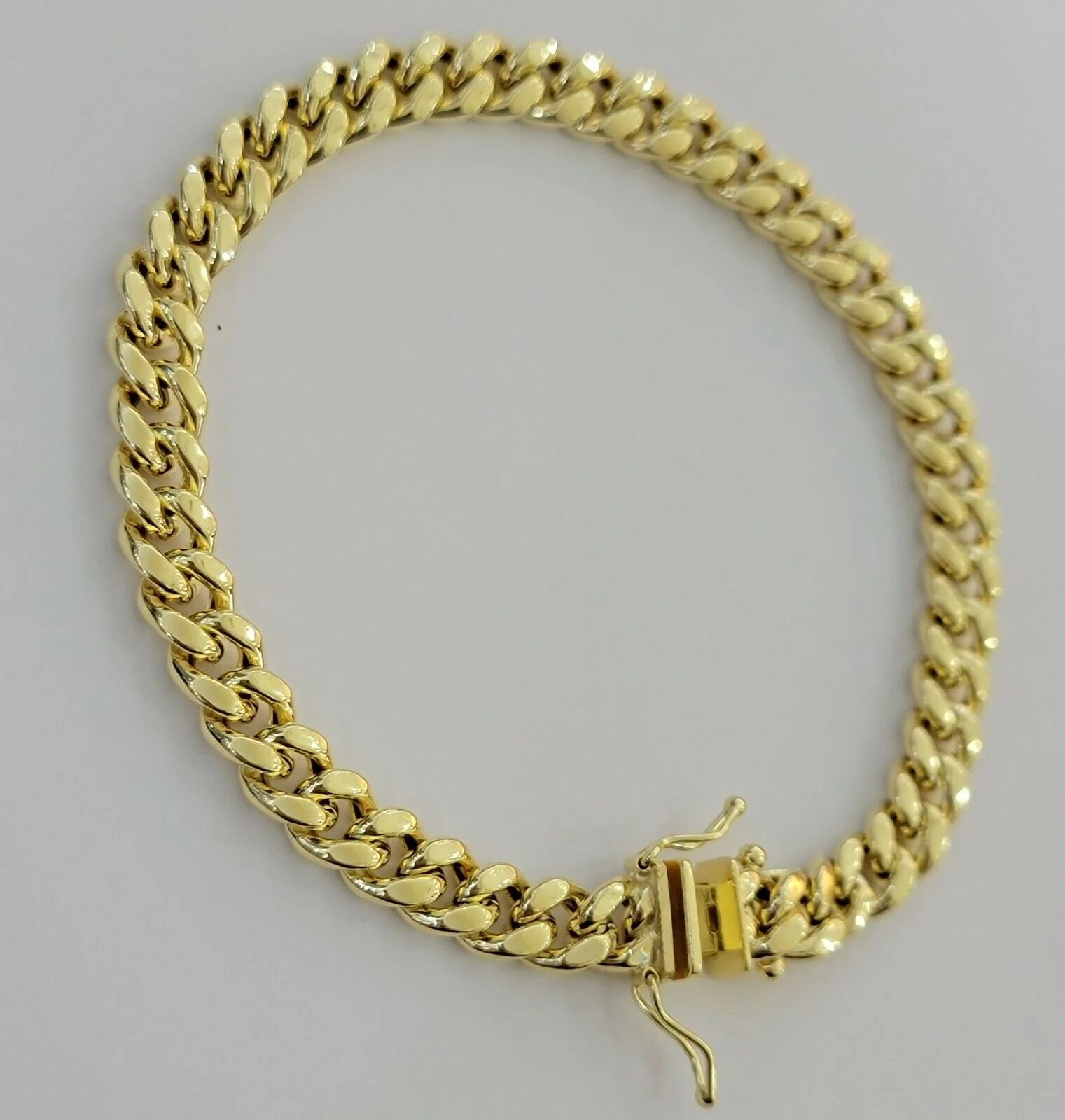 Real 10k Gold Bracelet Miami Cuban Link 9" 7mm REAL 10kt Yellow Gold STRONG,MENs - Image 10