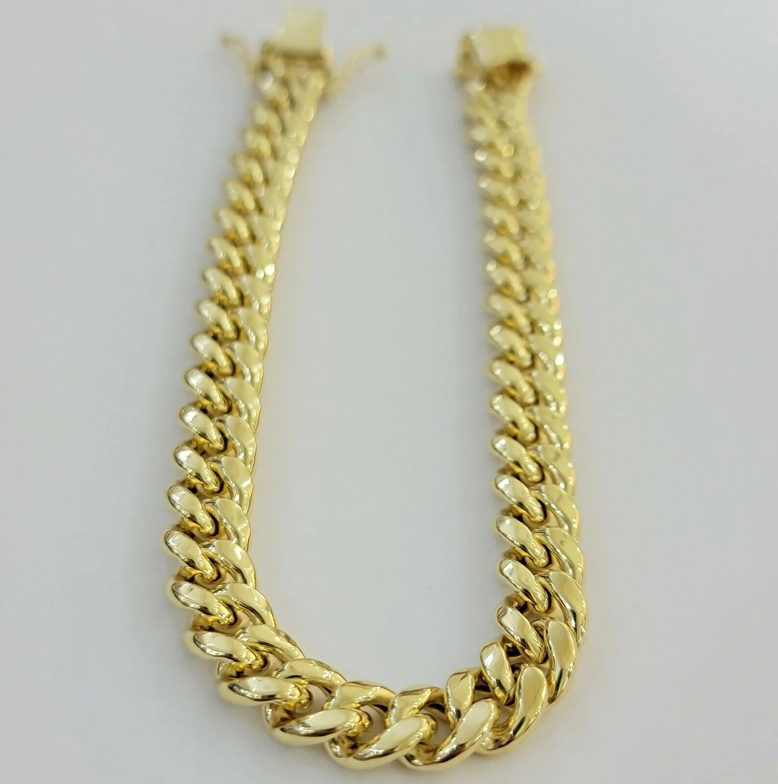 Real 10k Gold Bracelet Miami Cuban Link 9" 7mm REAL 10kt Yellow Gold STRONG,MENs - Image 4