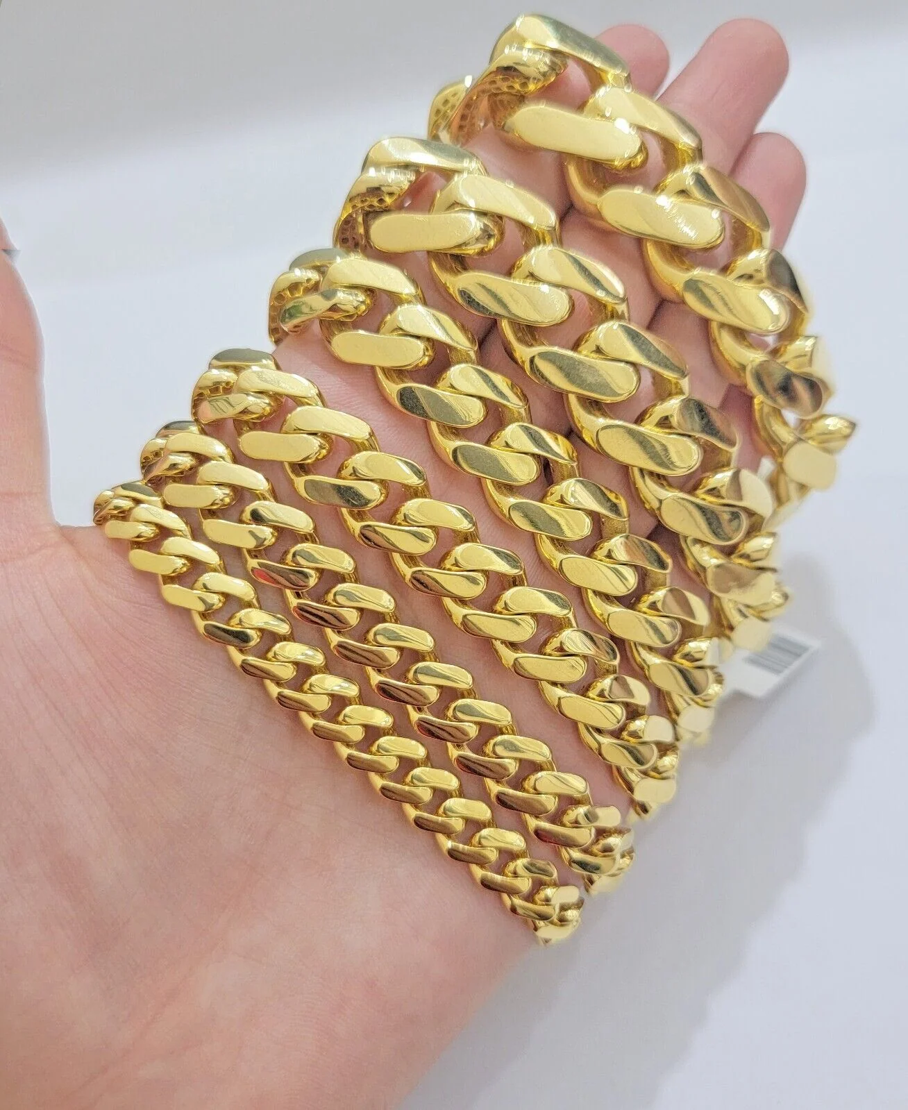 Real 10k Gold Bracelet Royal Cuban Link Monaco 8mm-20mm 8-9" 10kt Yellow Gold - Image 5