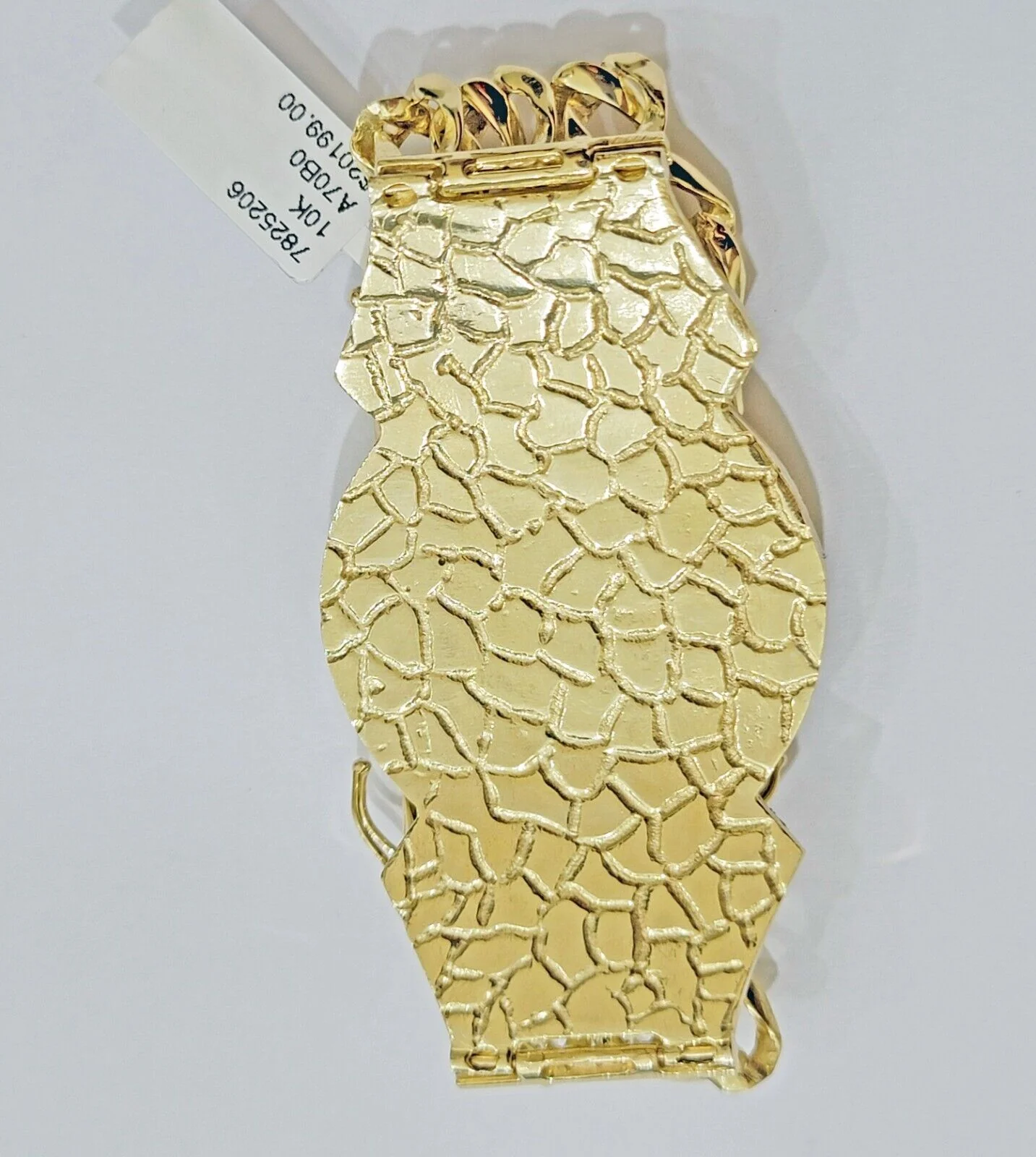 Real 10k Gold Bracelet Solid San Lazarus 9 Inches Cuban Link Pura oro , lázaro - Image 8