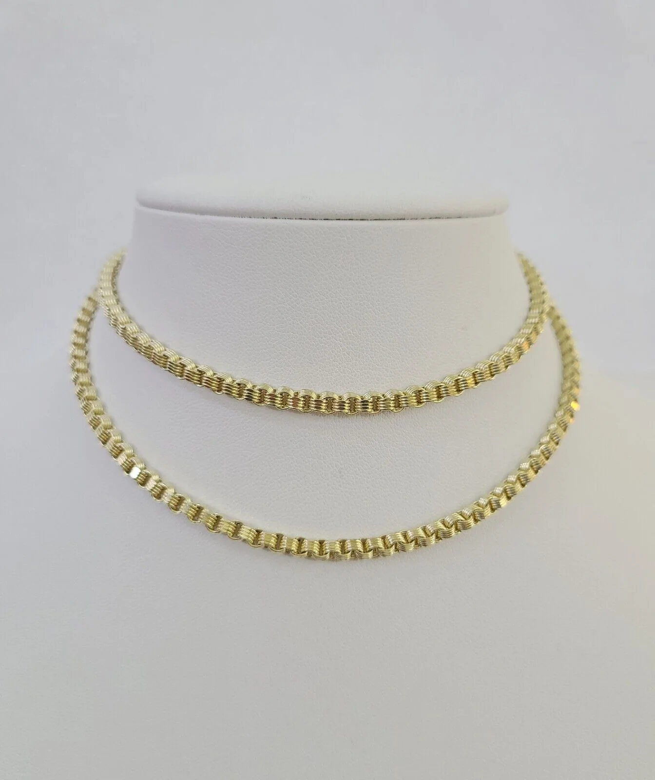 REAL 10k Gold Byzantine Chain Necklace Lobster Clasp 3mm 20" 22" 24" 26" 28" 30"