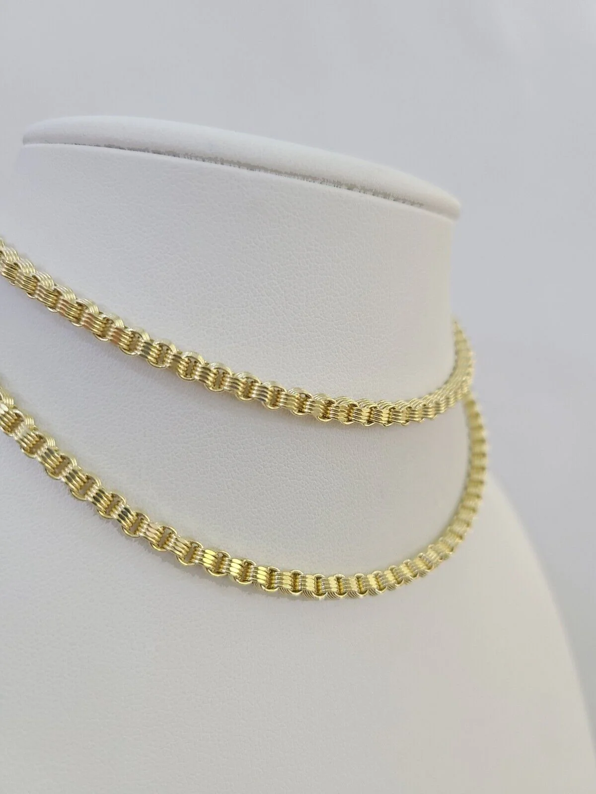 REAL 10k Gold Byzantine Chain Necklace Lobster Clasp 3mm 20" 22" 24" 26" 28" 30" - Image 3