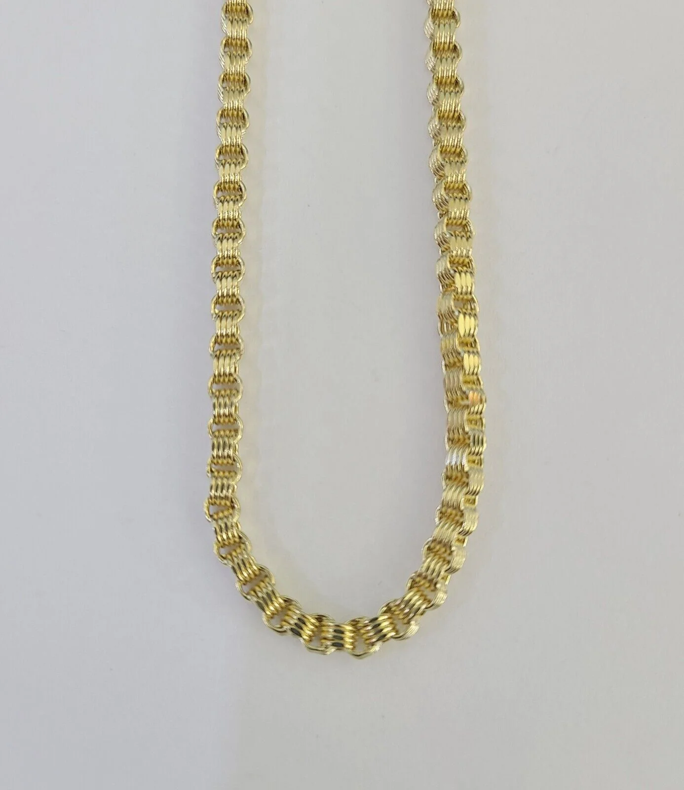 REAL 10k Gold Byzantine Chain Necklace Lobster Clasp 3mm 20" 22" 24" 26" 28" 30" - Image 4