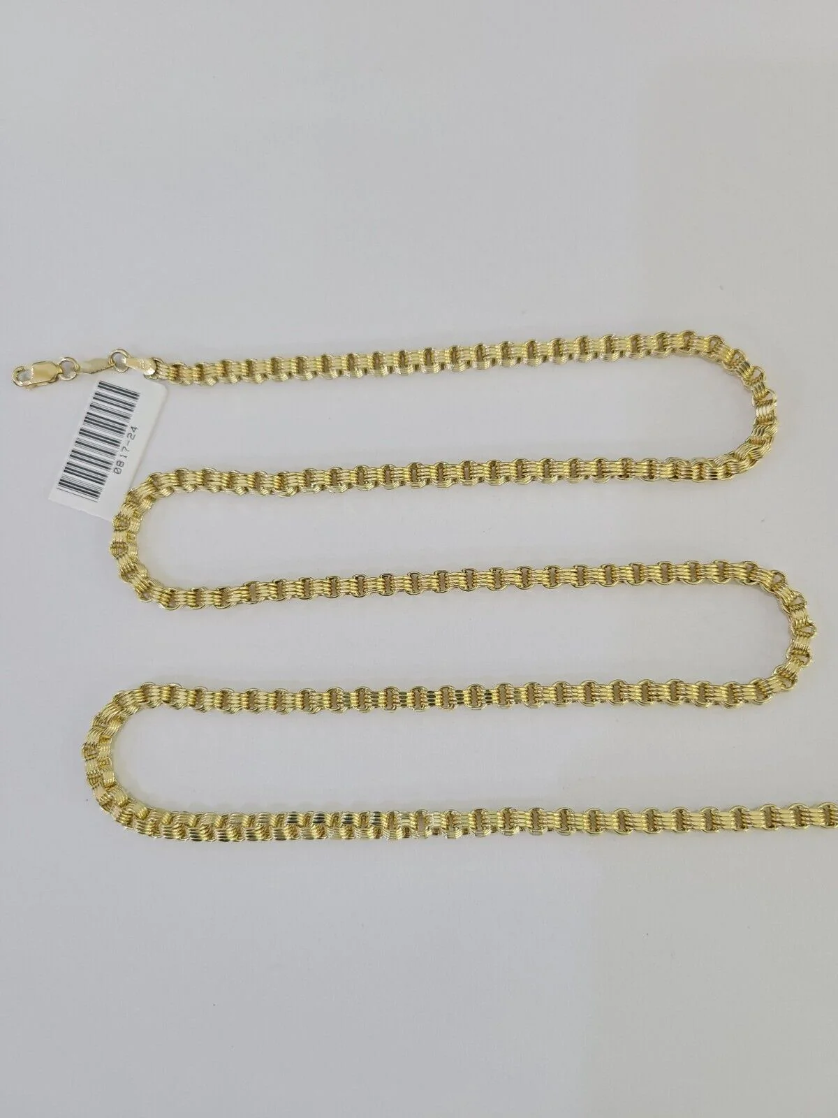 REAL 10k Gold Byzantine Chain Necklace Lobster Clasp 3mm 20" 22" 24" 26" 28" 30" - Image 6