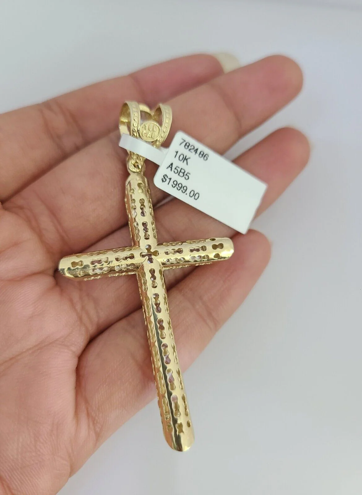 Real 10k Gold Byzantine Necklace Cross Charm SET Chain 20-30" 3mm Pendant - Image 8