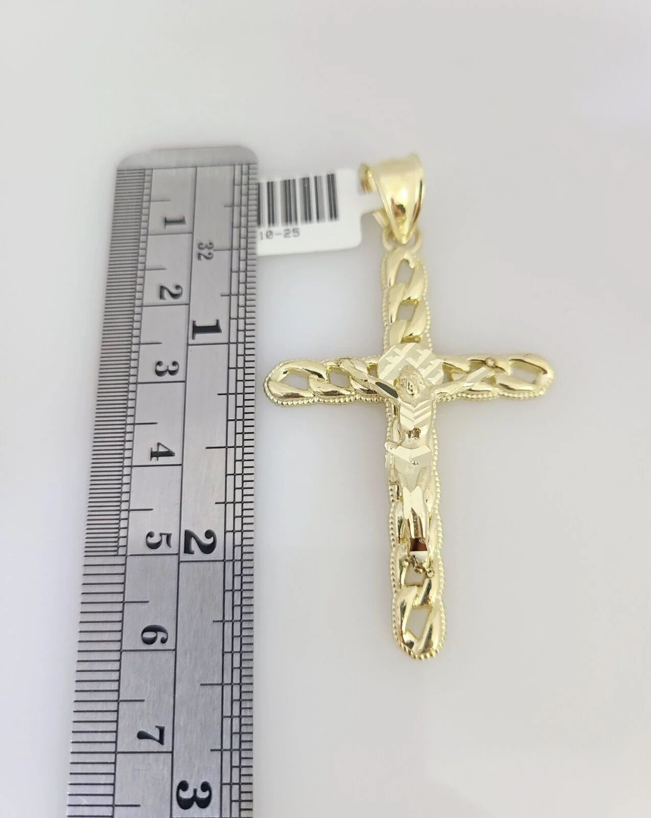 Real 10k Gold Byzantine Necklace Cross Pendant SET Chain 20-30" 3mm - Image 6