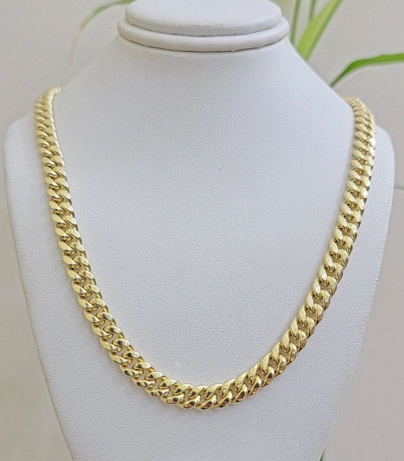 Real 10k Gold Chain 7mm 24 Inch Miami Cuban Link Box Clasp Mens 10kt Yellow Gold - Image 9