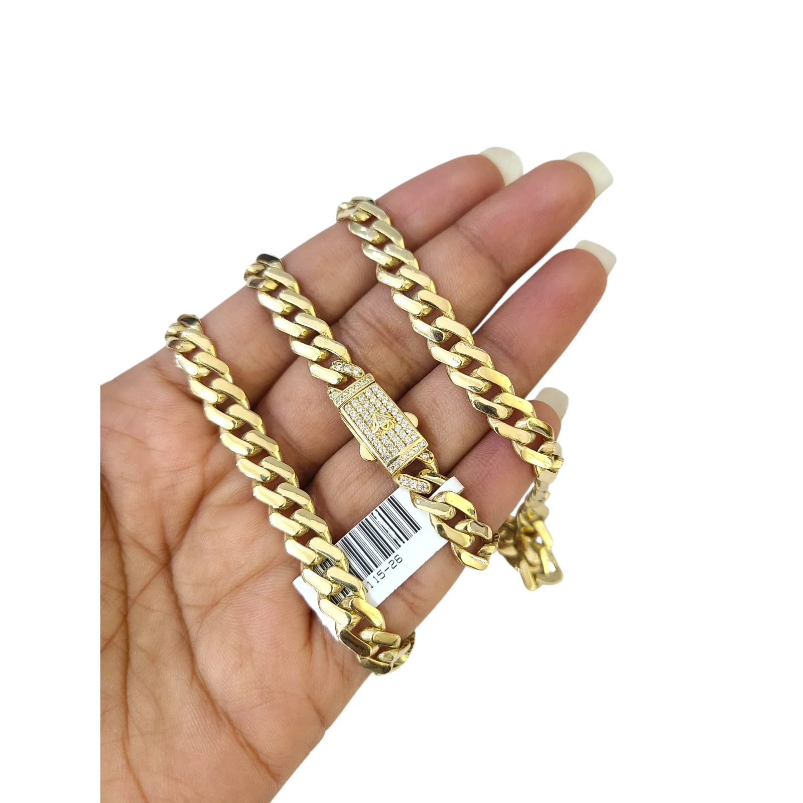 Real 10k Gold Chain 7mm Monaco Cuban Link Necklace 24'' Men's 10kt Yellow Gold - Image 5