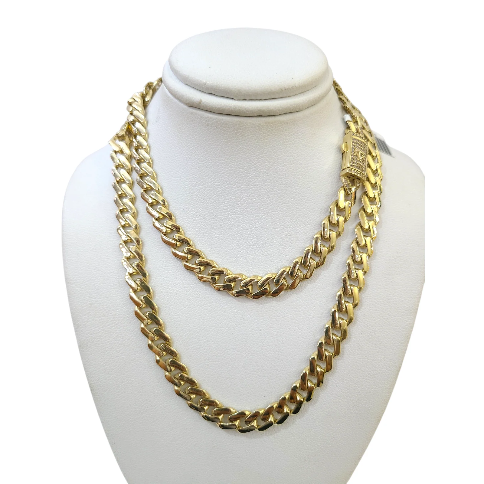 Real 10k Gold Chain 7mm Monaco Cuban Link Necklace 24'' Men's 10kt Yellow Gold - Image 7