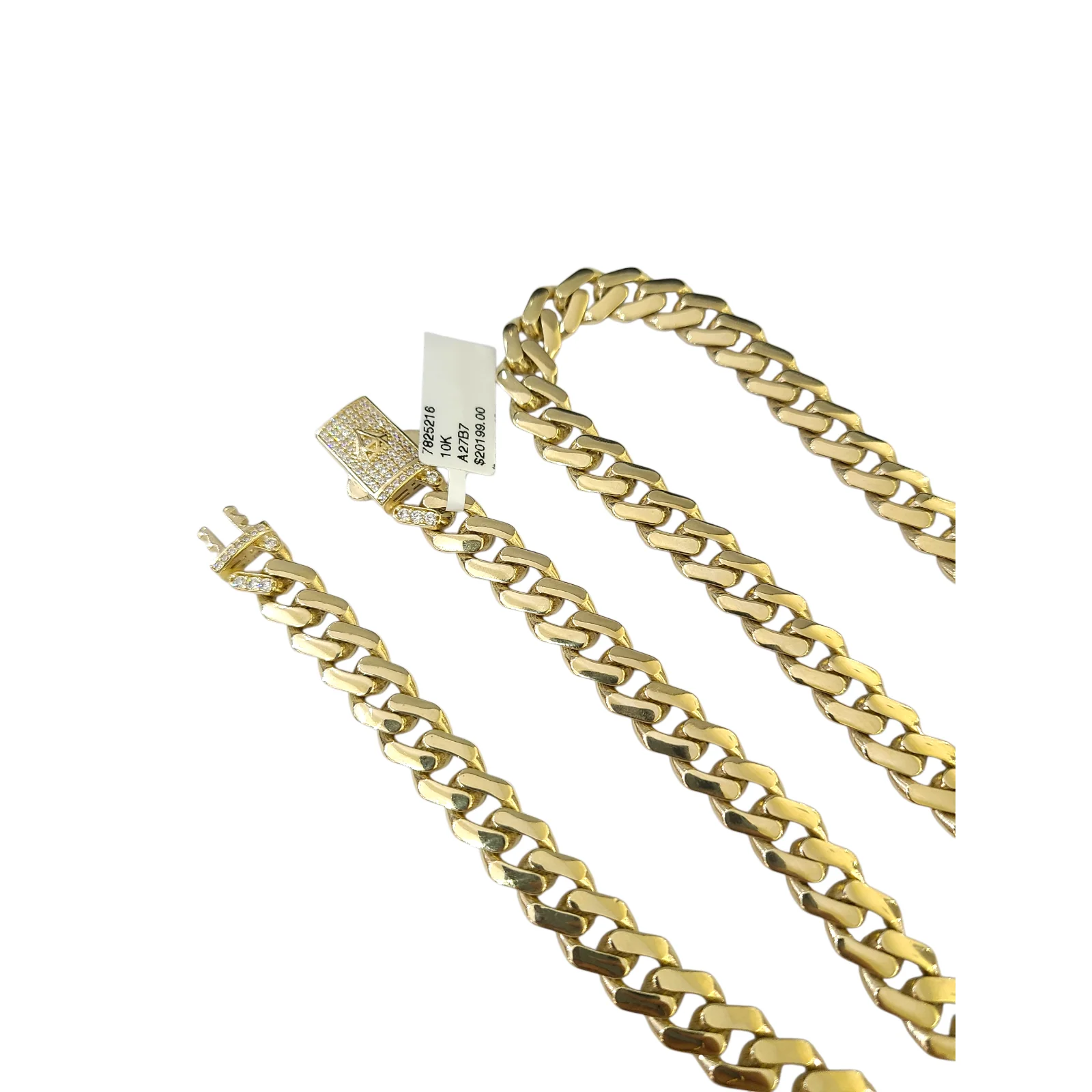 Real 10k Gold Chain 9mm Monaco Cuban Link Necklace 24'' Men's 10kt Yellow Gold - Image 4