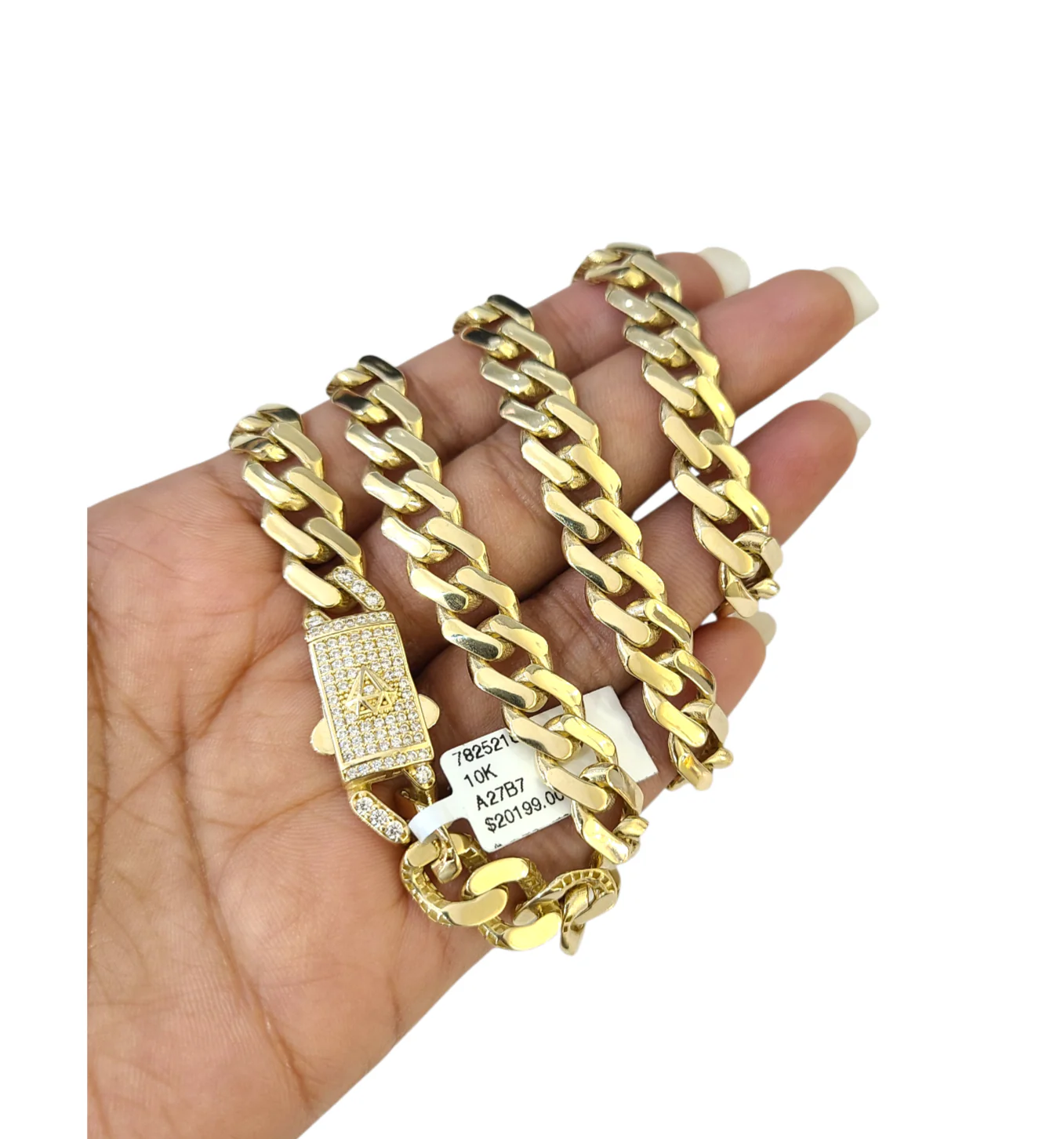 Real 10k Gold Chain 9mm Monaco Cuban Link Necklace 24'' Men's 10kt Yellow Gold - Image 5