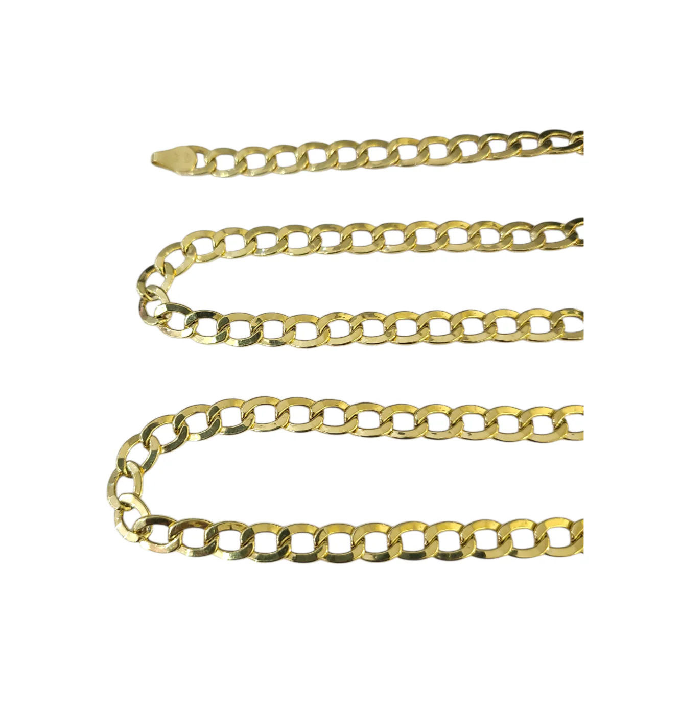Real 10k Gold Chain Cuban Curb Link 20 Inch 5.5mm 10kt Yellow Gold Necklace - Image 7