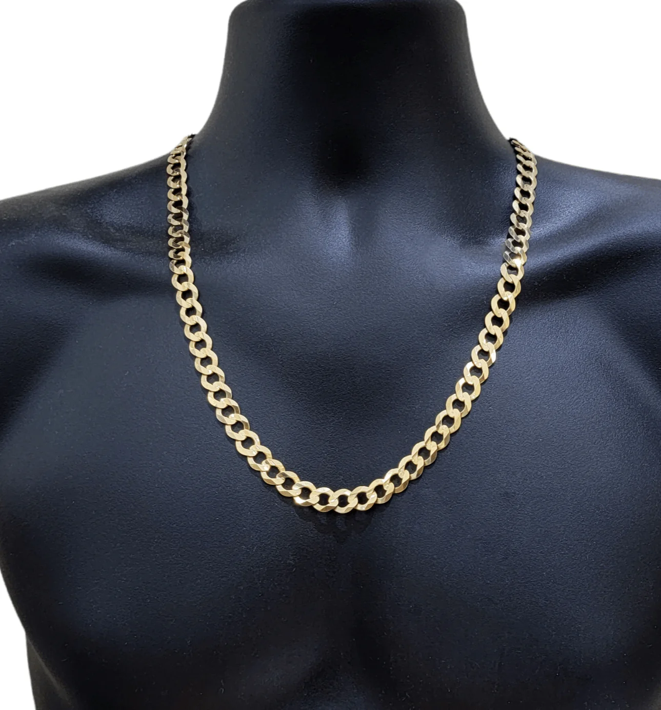 Real 10k Gold Chain Cuban Curb Link 24 Inch 10mm Solid 10kt Yellow Gold Necklace - Image 6