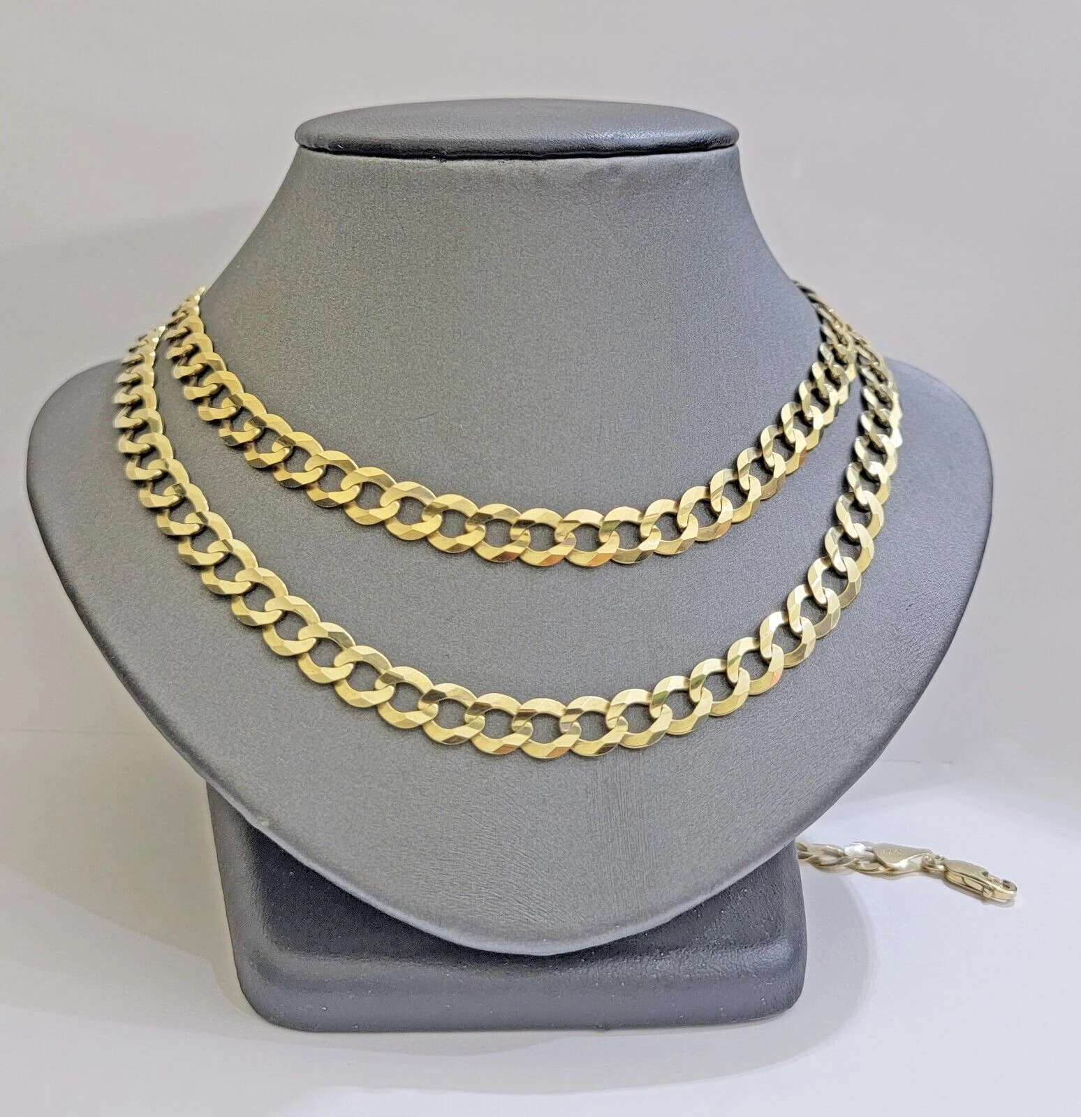 Real 10k Gold Chain Cuban Curb Link 9mm 18 in - 30 Inch Mens Solid 10kt Yellow - Image 3