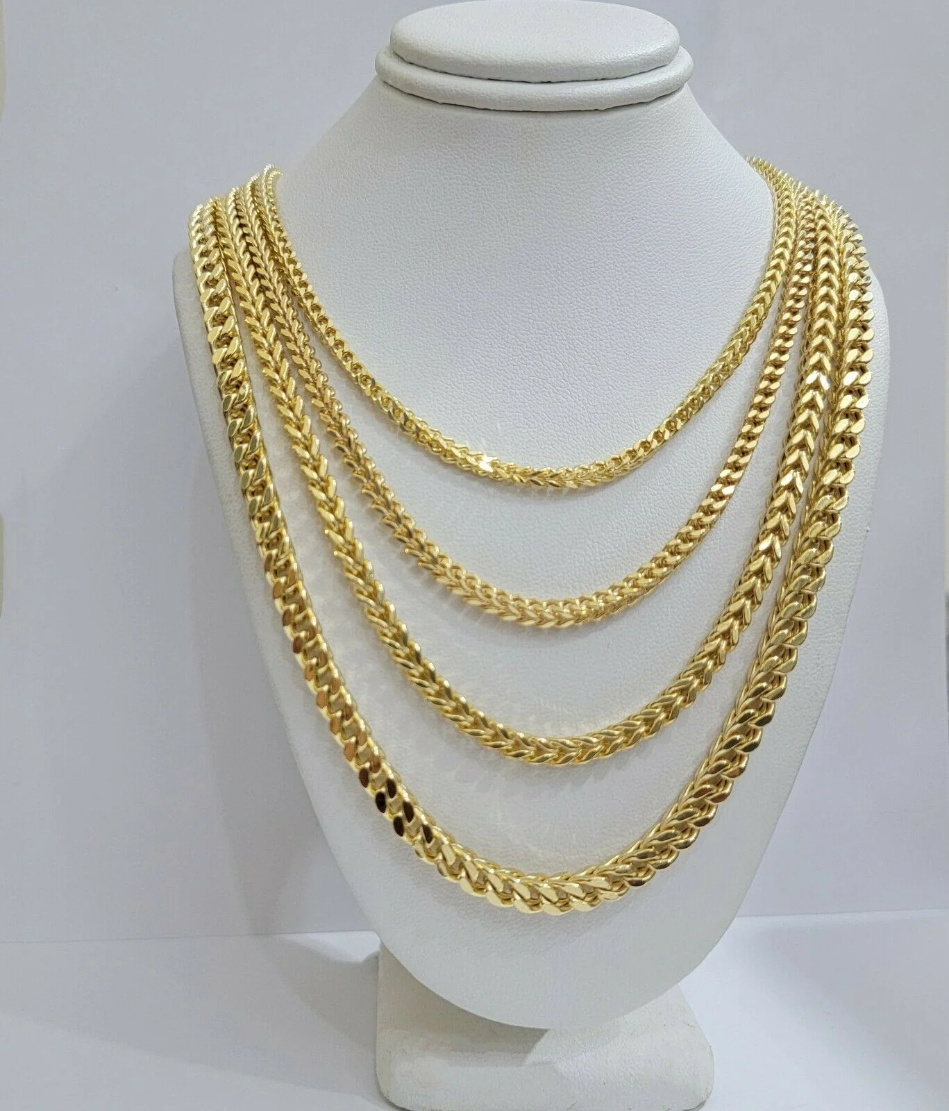 Real 10k Gold Chain Franco Mens Necklace 20"-28" Inch 3mm-5mm 10kt Yellow,STRONG - Image 5