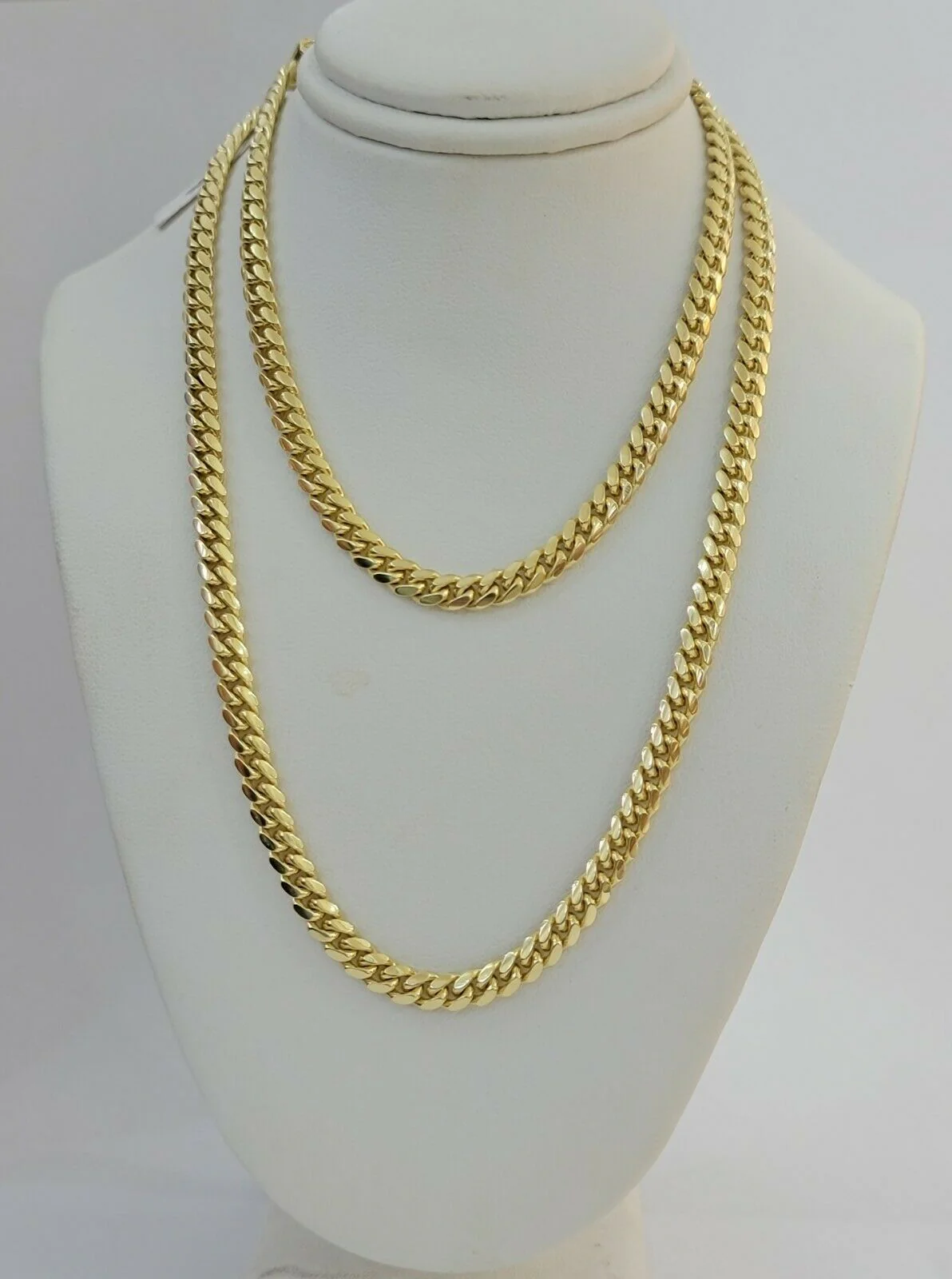 Real 10k Gold Chain Miami Cuban Link 5MM Necklace 18"-24" SOLID 10kt  Men Women - Image 4