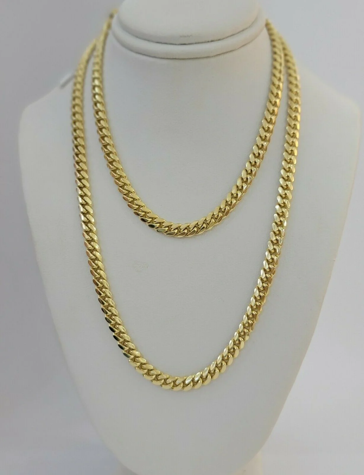 Real 10k Gold Chain Miami Cuban Link 5MM Necklace 18"-24" SOLID 10kt  Men Women - Image 6