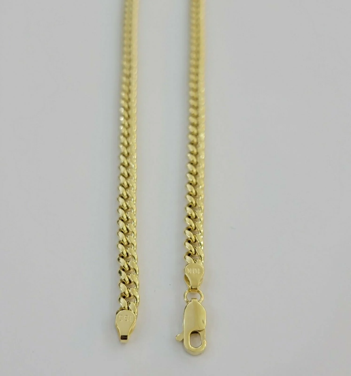 Real 10k Gold Chain Miami Cuban Link Necklace 18" 20" 22" 24" 26" 4.5mm 10kt Oro - Image 8