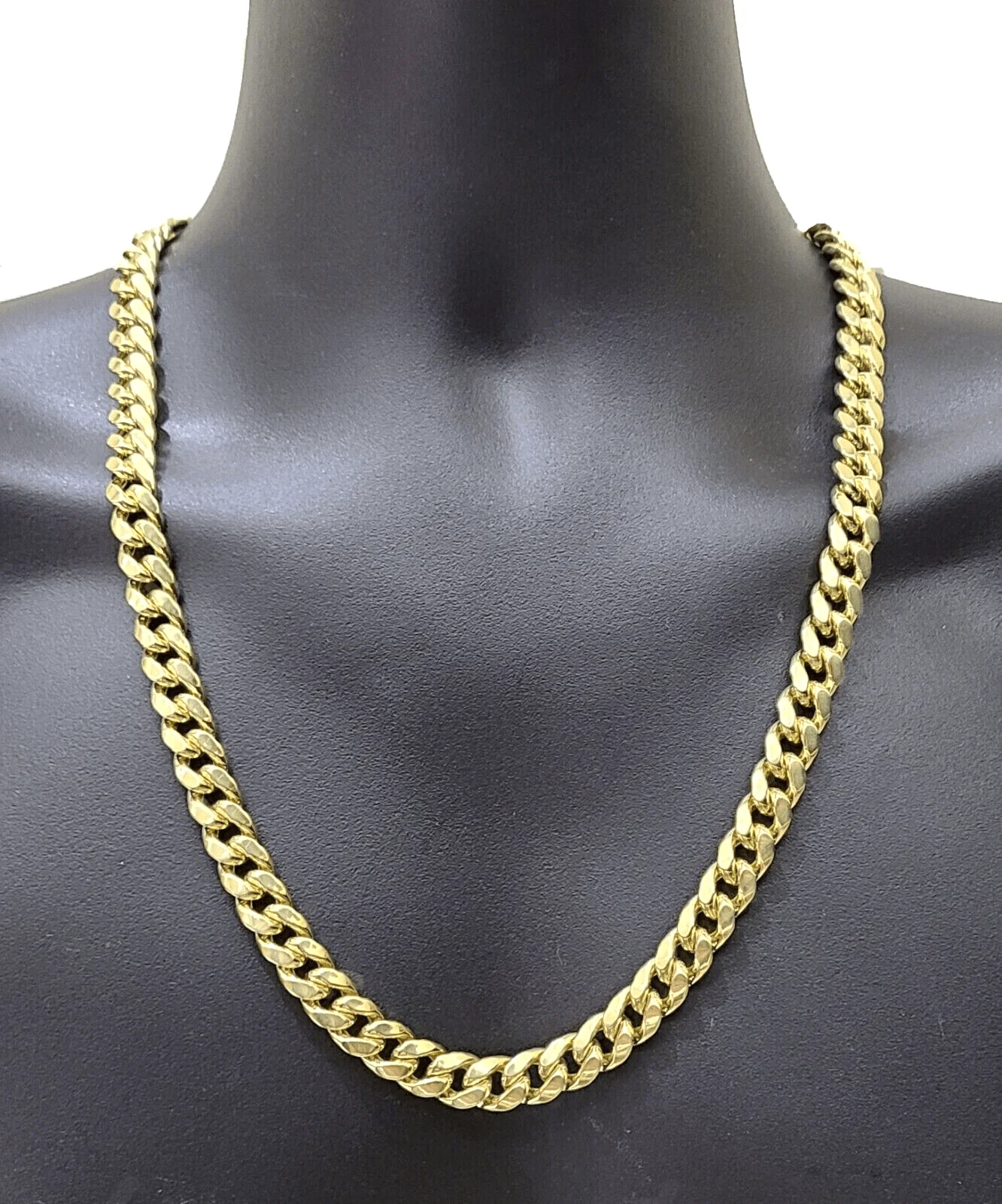 Real 10k Gold Chain Necklace 9mm 24 Inch Miami Cuban Link Strong Men's 10KT Gold