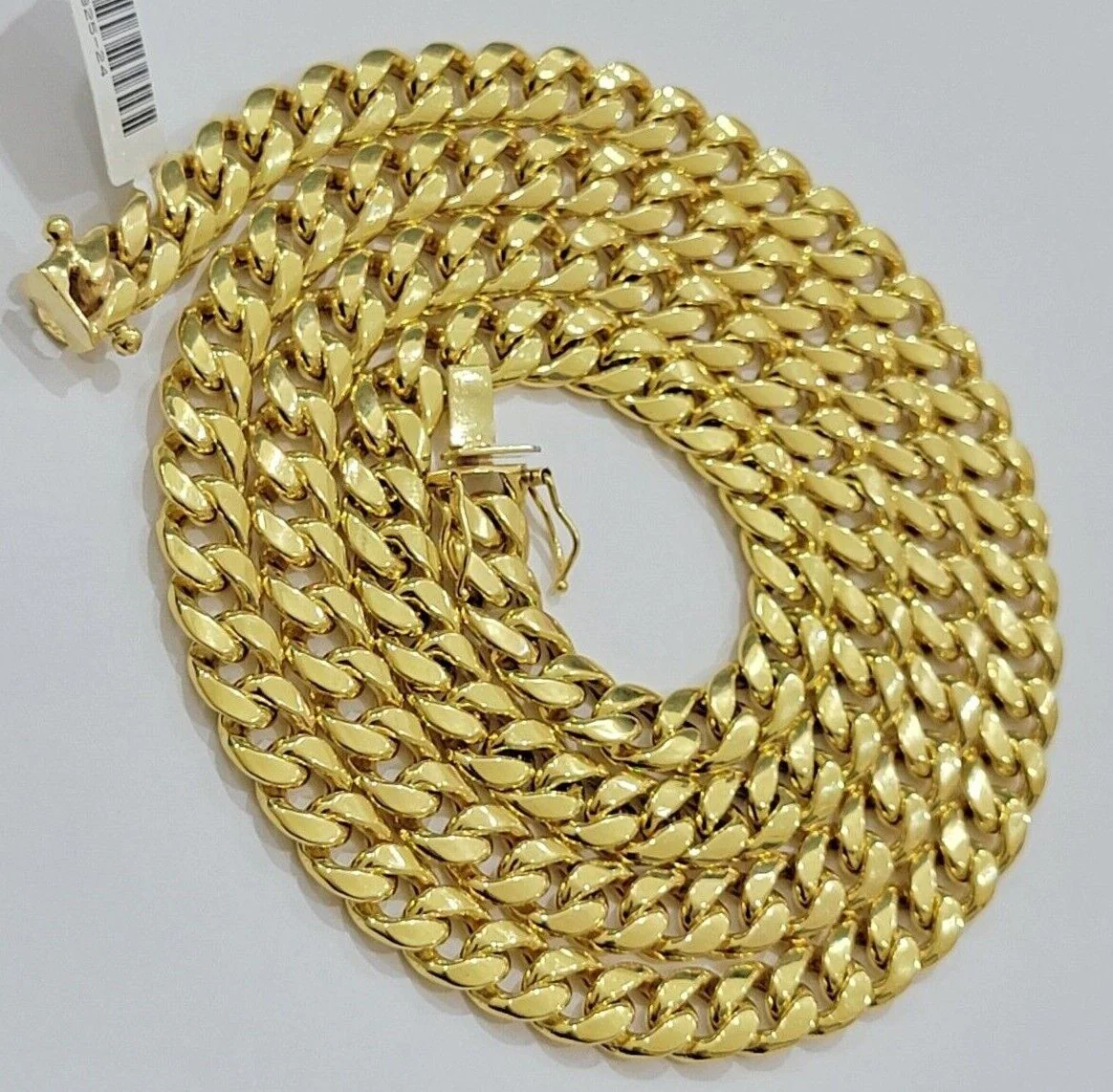Real 10k Gold Chain Necklace Miami Cuban Link 18"-28" Inch 8mm Box Lock 10kt Men - Image 6