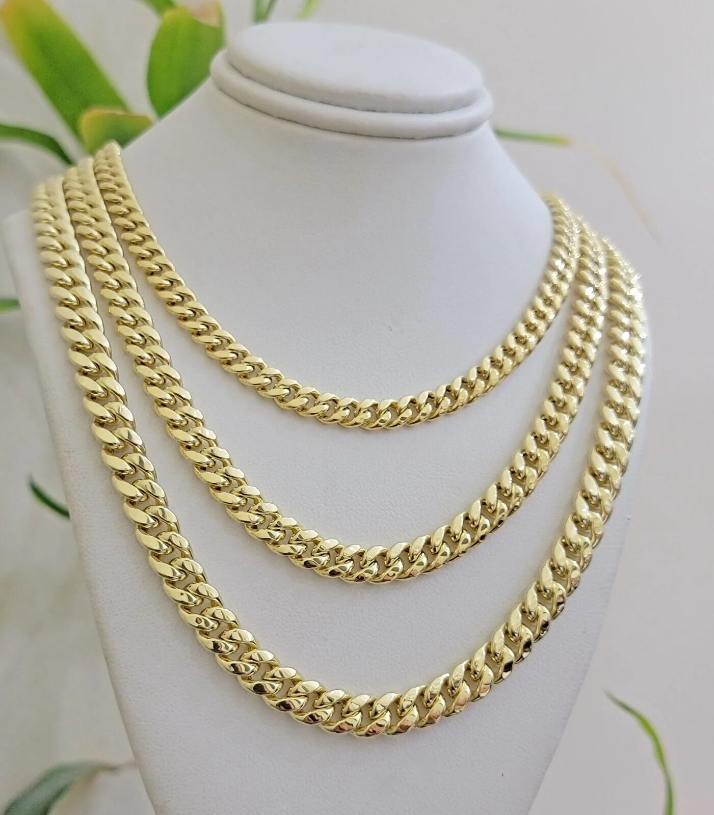 Real 10k Gold Chain Necklace Miami Cuban Link 20 - 30 Inch Mens 10KT 6mm 7mm 8mm - Image 11