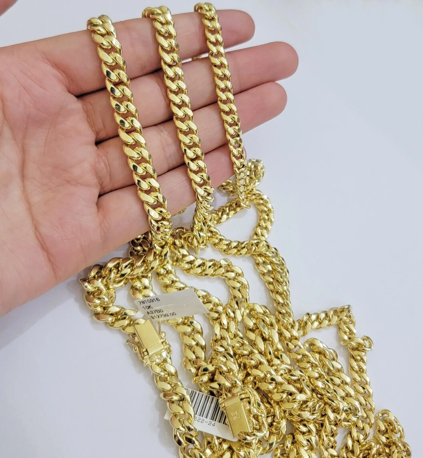 Real 10k Gold Chain Necklace Miami Cuban Link 20 - 30 Inch Mens 10KT 6mm 7mm 8mm - Image 4
