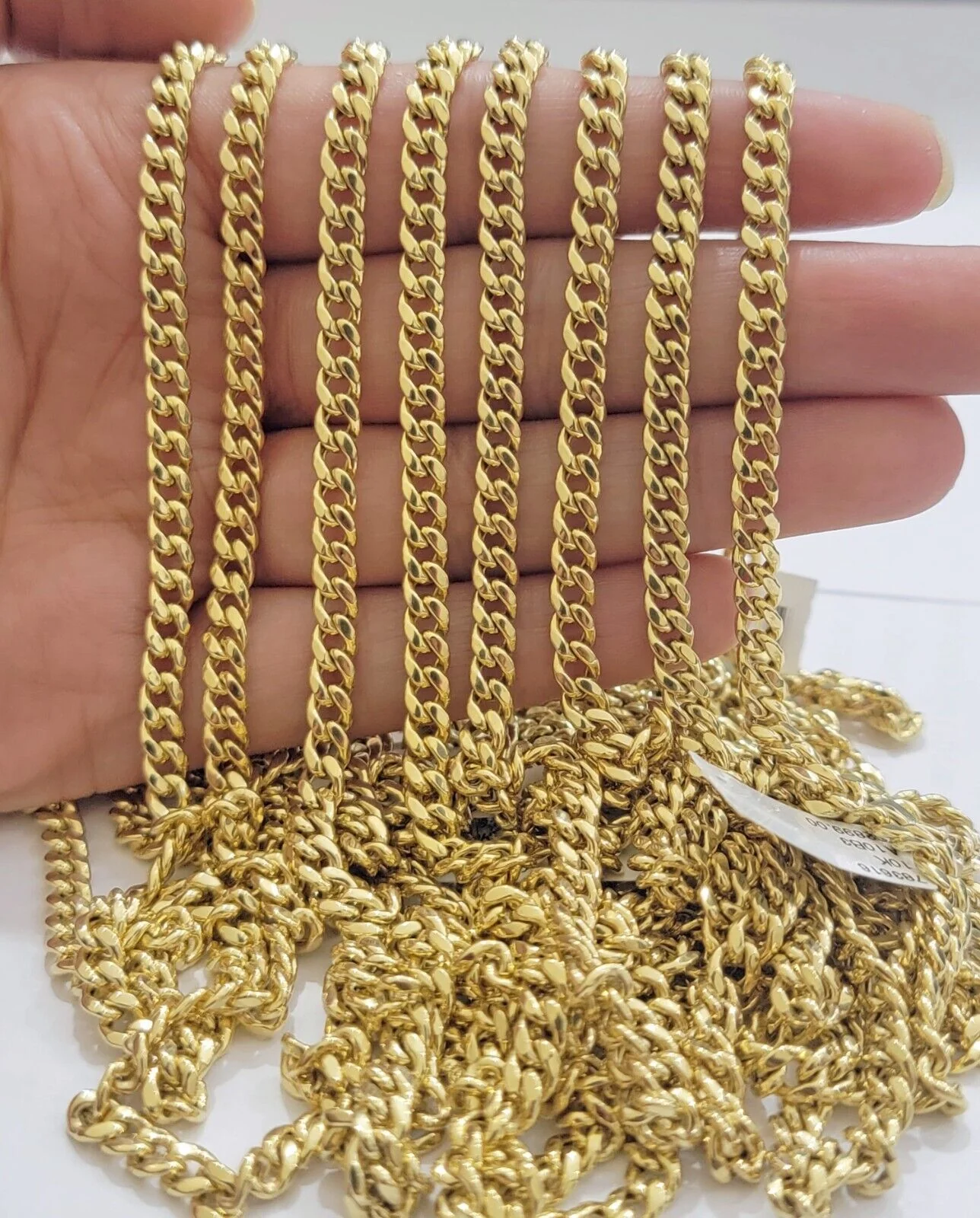 Real 10k Gold chain Necklace Miami Cuban Link 5mm 16"-28" 10kt Yellow Men Women - Image 11