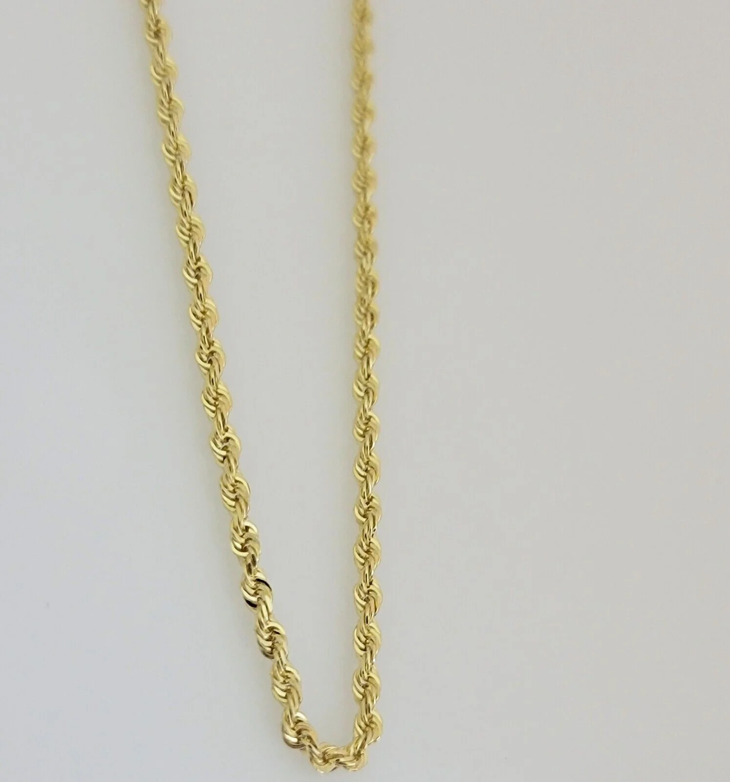 Real 10k Gold Chain Necklace Rope 24 Inch 2.5mm Diamond Cut Solid 10kt Men Women - Image 4