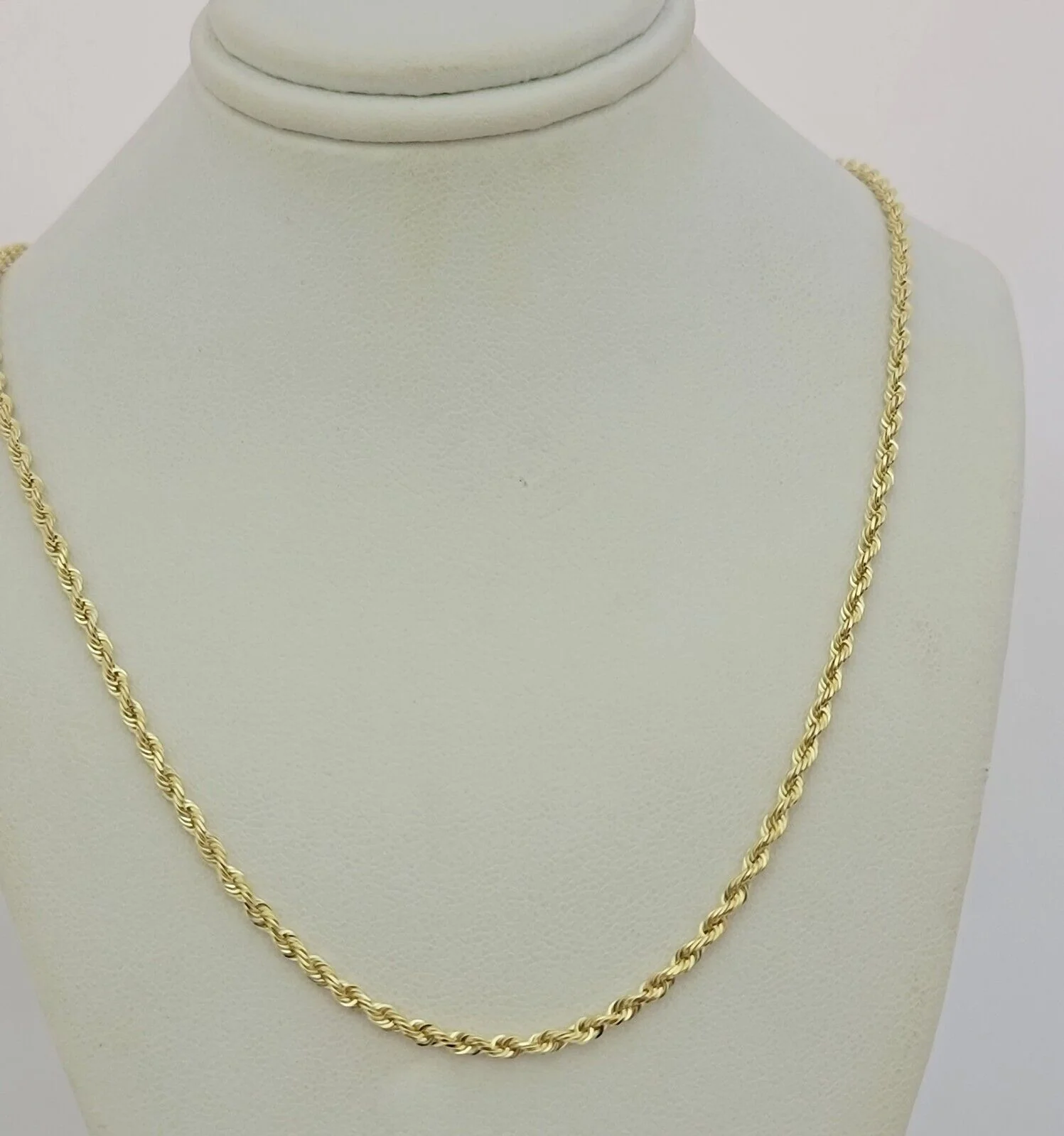 Real 10k Gold Chain Necklace Rope 24 Inch 2.5mm Diamond Cut Solid 10kt Men Women - Image 5