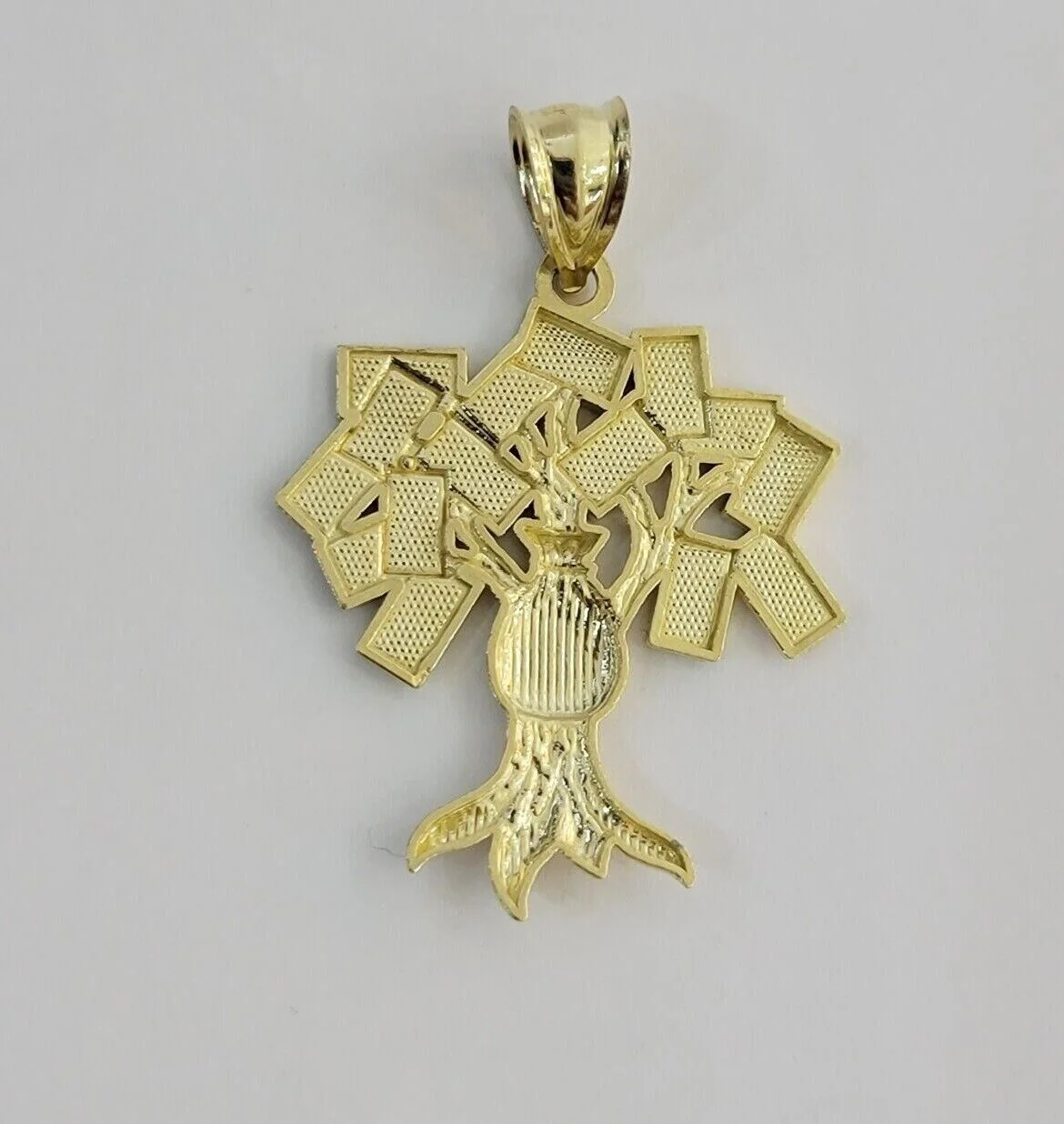 REAL 10k Gold Chain Pendant Set Miami Cuban chain 3mm& Money Tree Charm, 18"-28" - Image 6