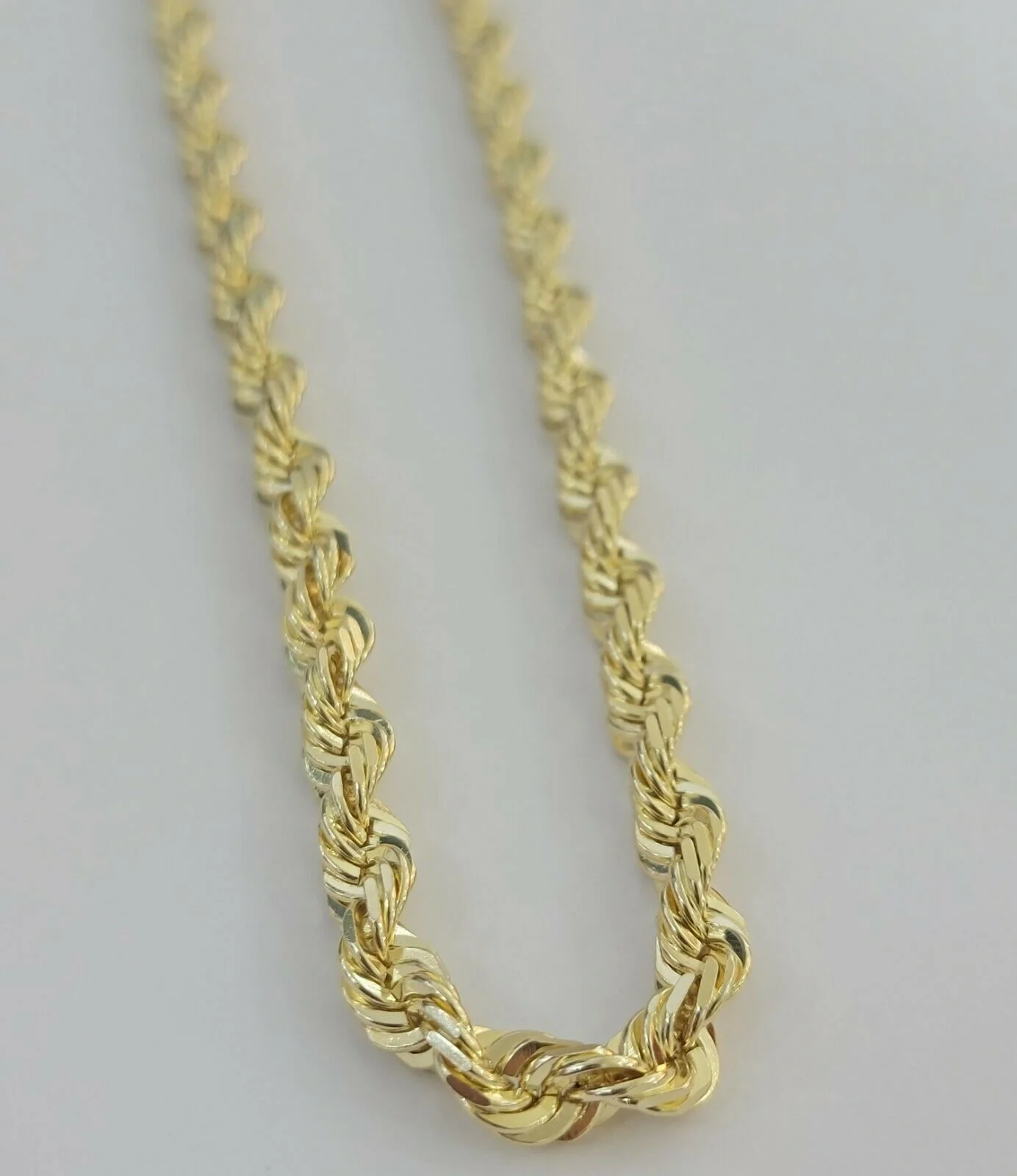 REAL 10k Gold Chain Rope Necklace SOLID 7mm Mens 10kt Yellow 22- 30" Inch STRONG - Image 5