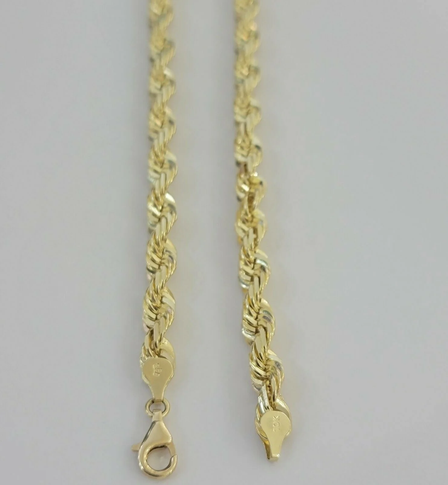 REAL 10k Gold Chain Rope Necklace SOLID 7mm Mens 10kt Yellow 22- 30" Inch STRONG - Image 6