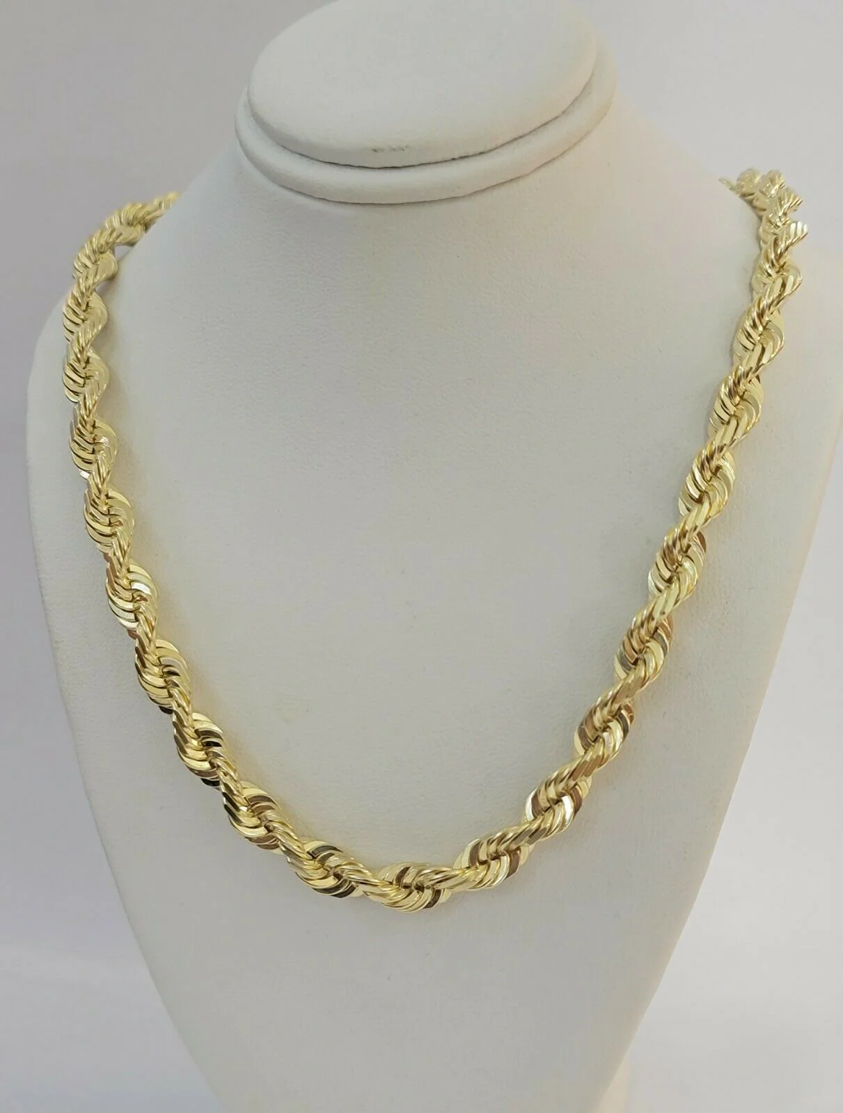 REAL 10k Gold Chain Rope Necklace SOLID 7mm Mens 10kt Yellow 22- 30" Inch STRONG - Image 7