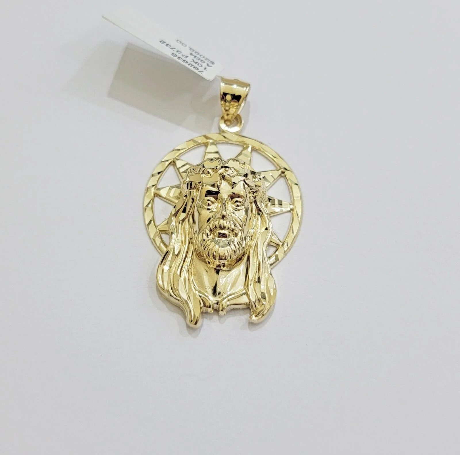 Real 10k Gold Charm Pendant Jesus Head 10kt Yellow Gold Genuine for Men's - Image 6