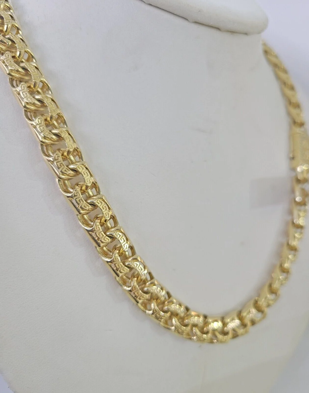 Real 10k Gold Chino ID Chain 9mm 24Inch Yellow Necklace Real gold - Image 2