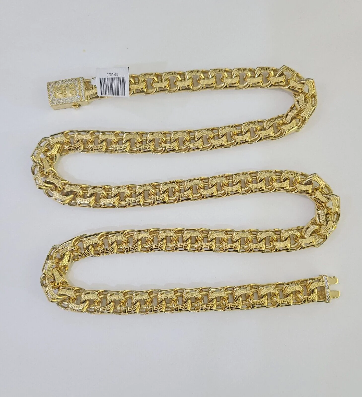 Real 10k Gold Chino ID Chain 9mm 24Inch Yellow Necklace Real gold - Image 6