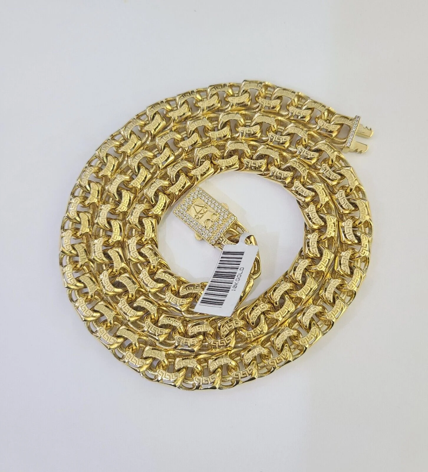 Real 10k Gold Chino ID Chain 9mm 24Inch Yellow Necklace Real gold - Image 7