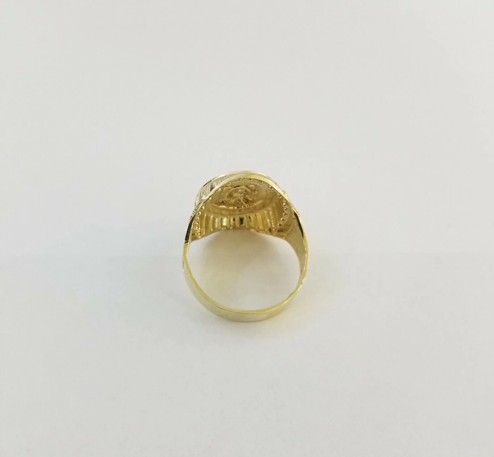 Real 10k gold circular sizable ring ,10kt yellow All Sizes Casual Circle Band Men - Image 4