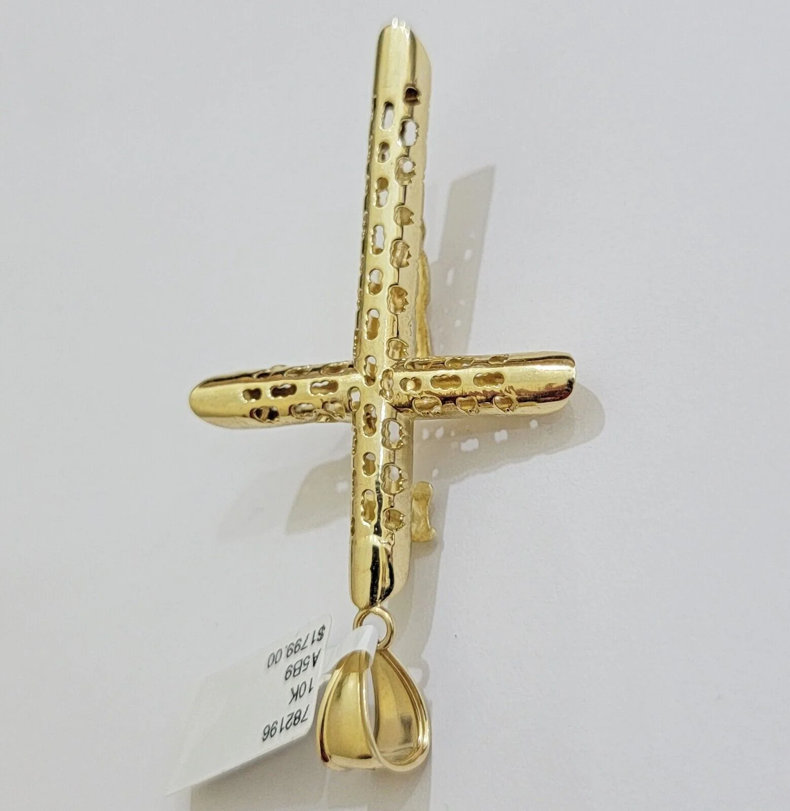 REAL 10k Gold Cross Pendant Franco Chain Necklace 20" - 26 Inch & Jesus Crucifix - Image 3
