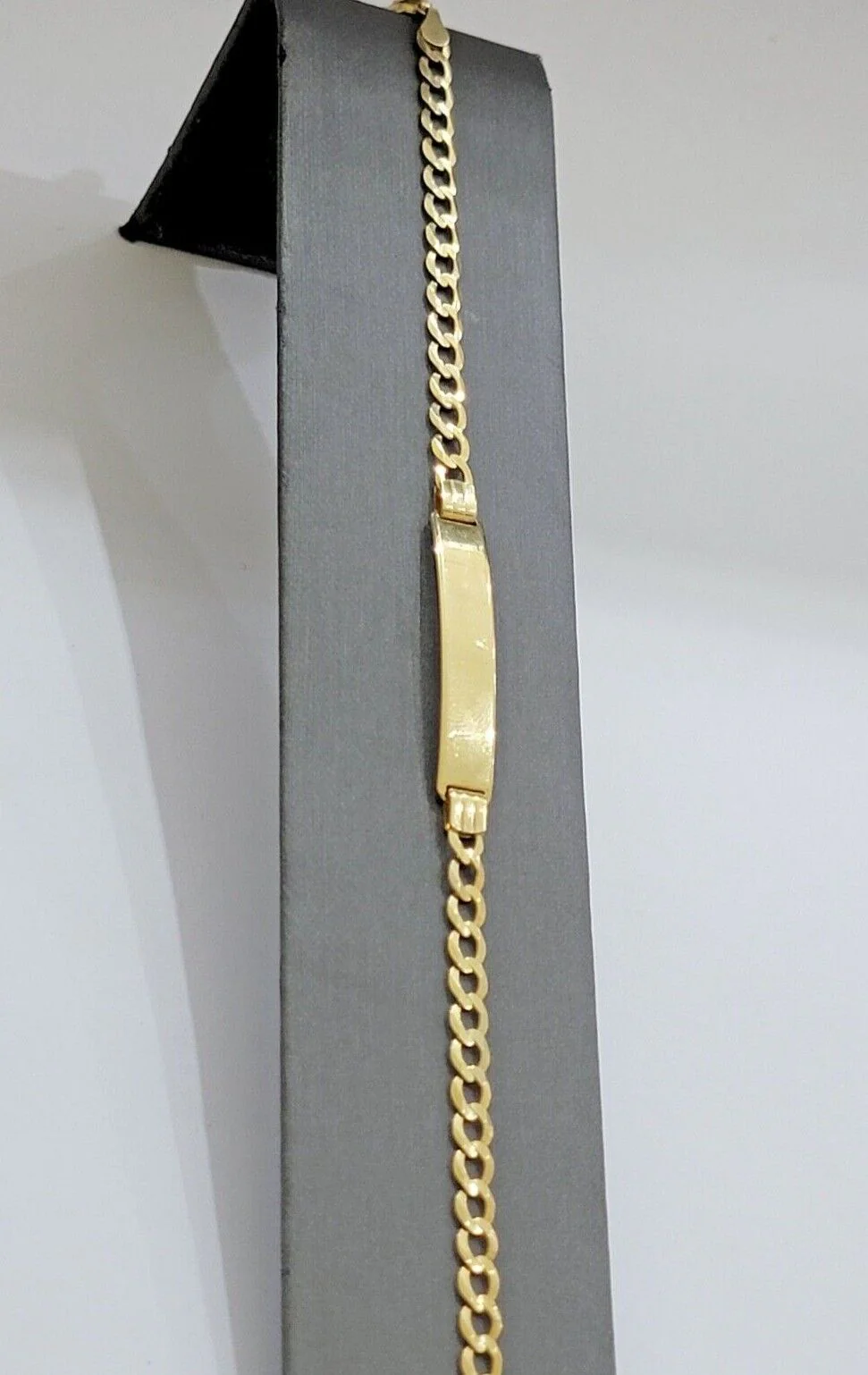 Real 10k Gold Cuban Curb Link ID Bracelet 5mm-10mm 8-8.5" Inches 10kt Name Plate - Image 13