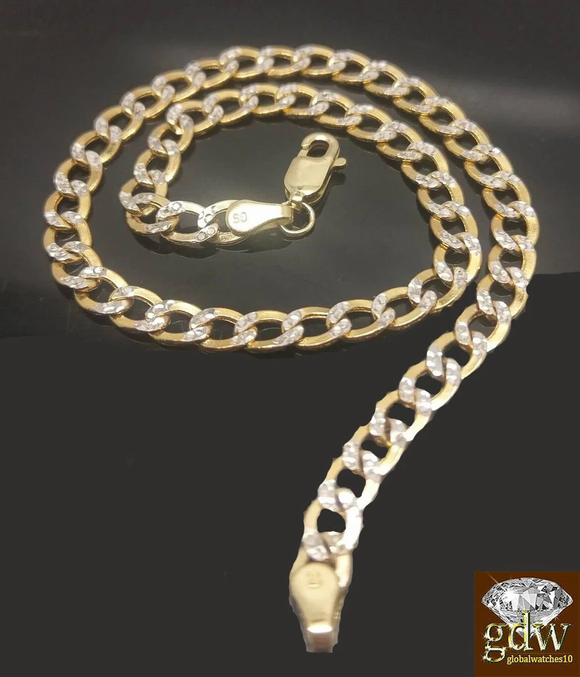 REAL 10k Gold Cuban Link Bracelet Diamond Cuts 9Inch Men Women - Image 6