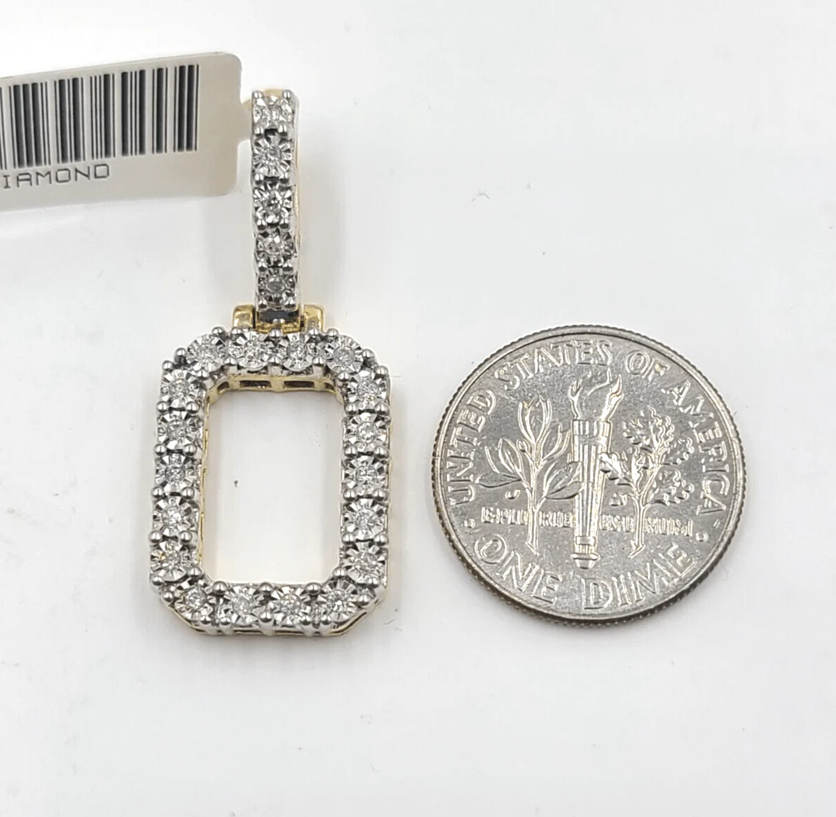Real 10k Gold & Diamond Letter "O" Initial Alphabet Charm/Pendant 1.25". - Image 2