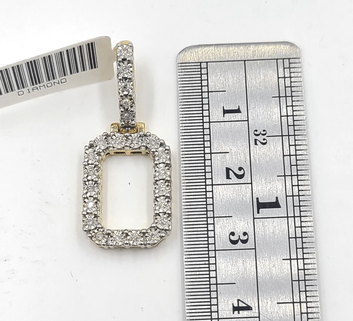 Real 10k Gold & Diamond Letter "O" Initial Alphabet Charm/Pendant 1.25". - Image 4