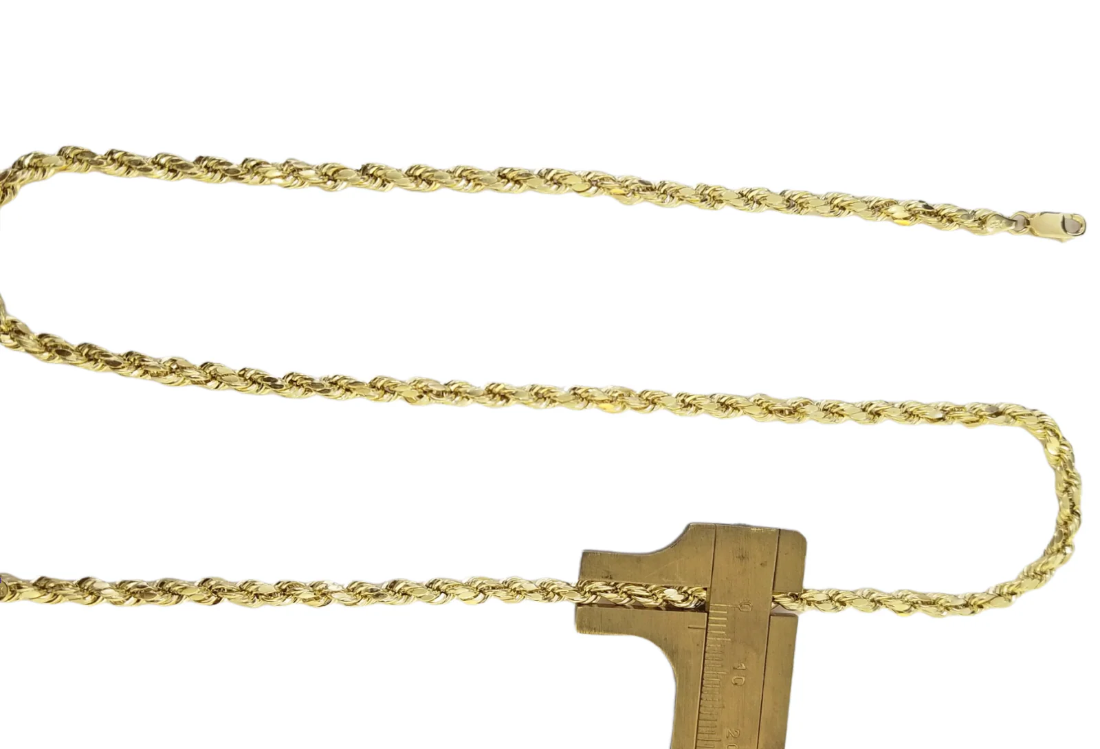 Real 10K Gold Egyptian Ankh Cross Pendent 4mm Rope Chain 18" 20" 22" 24" 26" 28" - Image 5