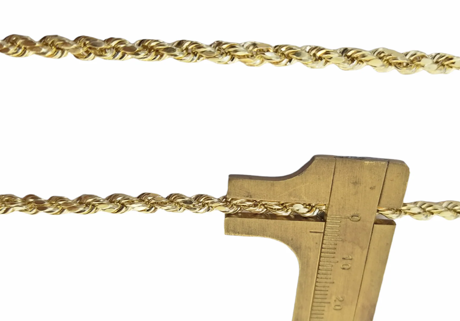 Real 10K Gold Egyptian Ankh Cross Pendent 4mm Rope Chain 18" 20" 22" 24" 26" 28" - Image 6