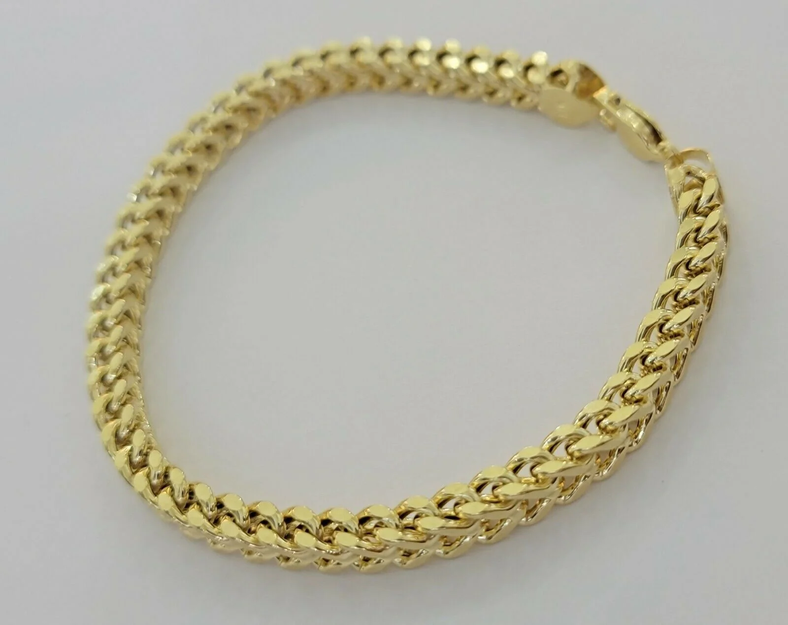 Real 10k Gold Franco Bracelet 8" 5mm 10kt Yellow Gold Authentic 10kt MEN STRONG - Image 4
