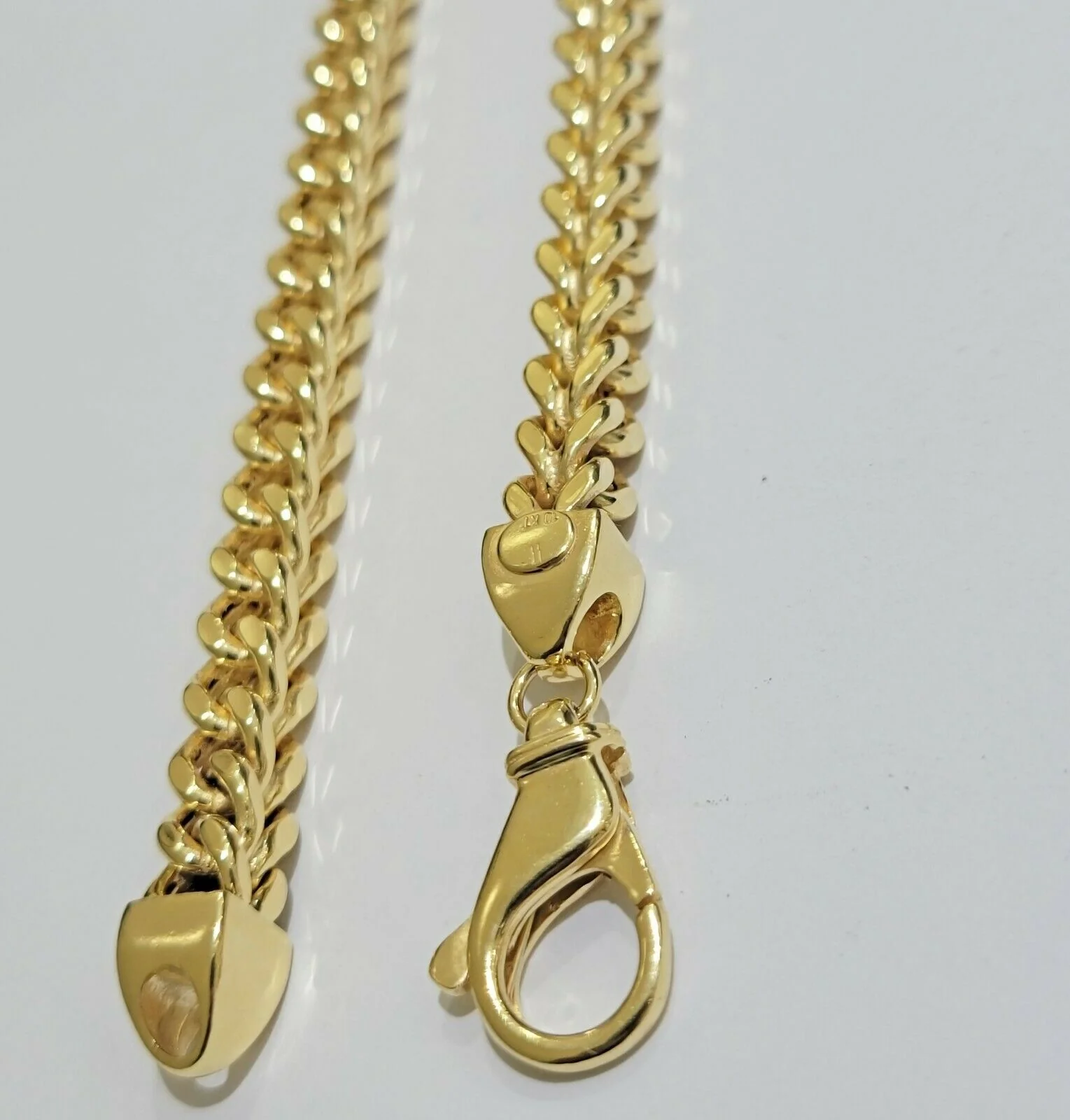 Real 10k Gold Franco Chain 7mm Necklace 22" Inch 10kt Thick & Strong For Men's - Image 2