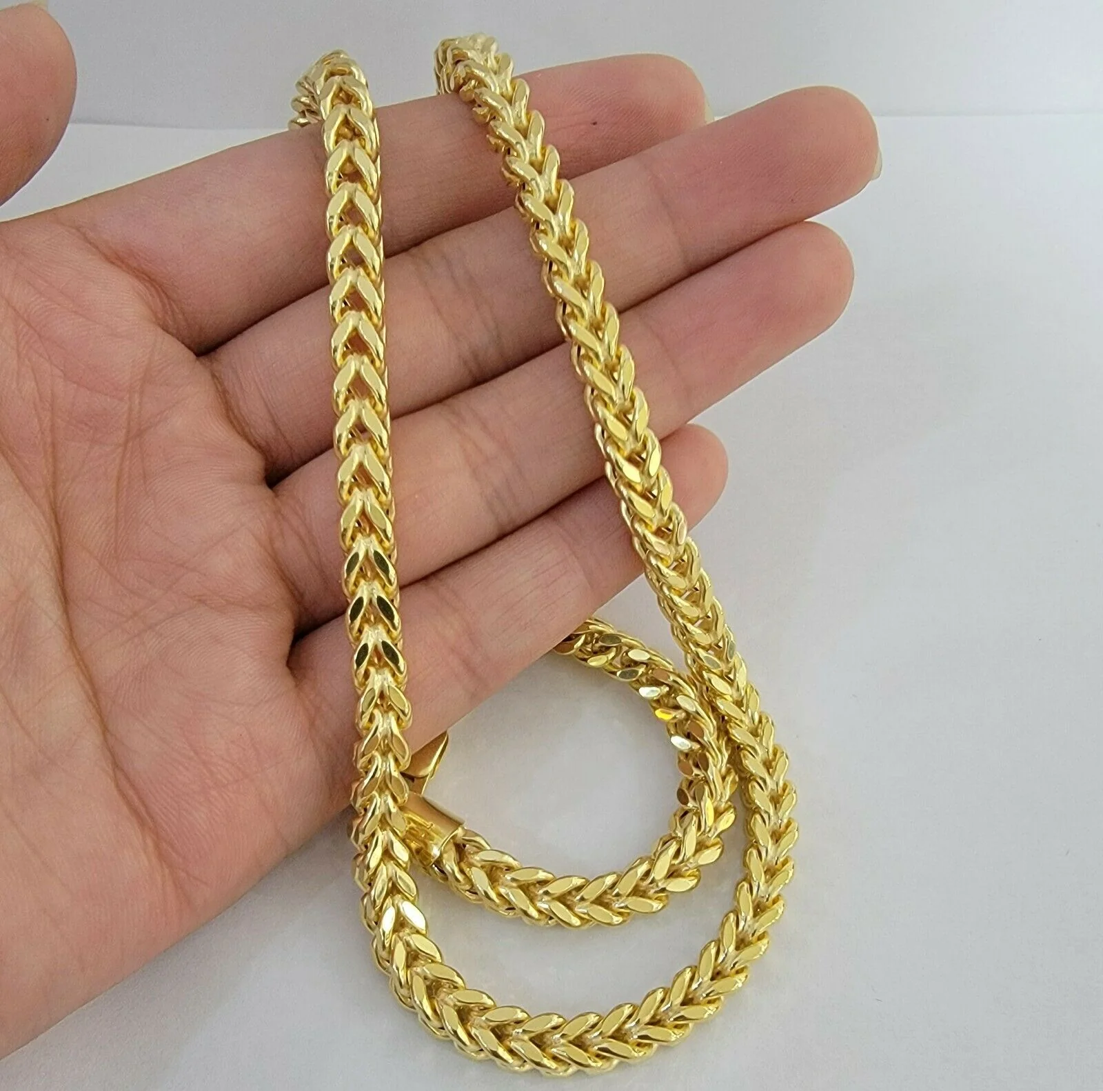 Real 10k Gold Franco Chain 7mm Necklace 22" Inch 10kt Thick & Strong For Men's - Image 6