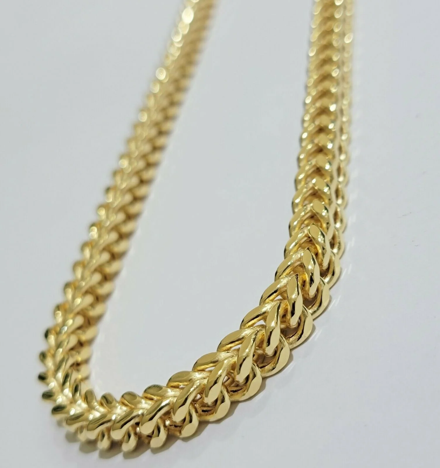 Real 10k Gold Franco Chain 7mm Necklace 24" Inch 10kt Thick & Strong For Men's - Image 5