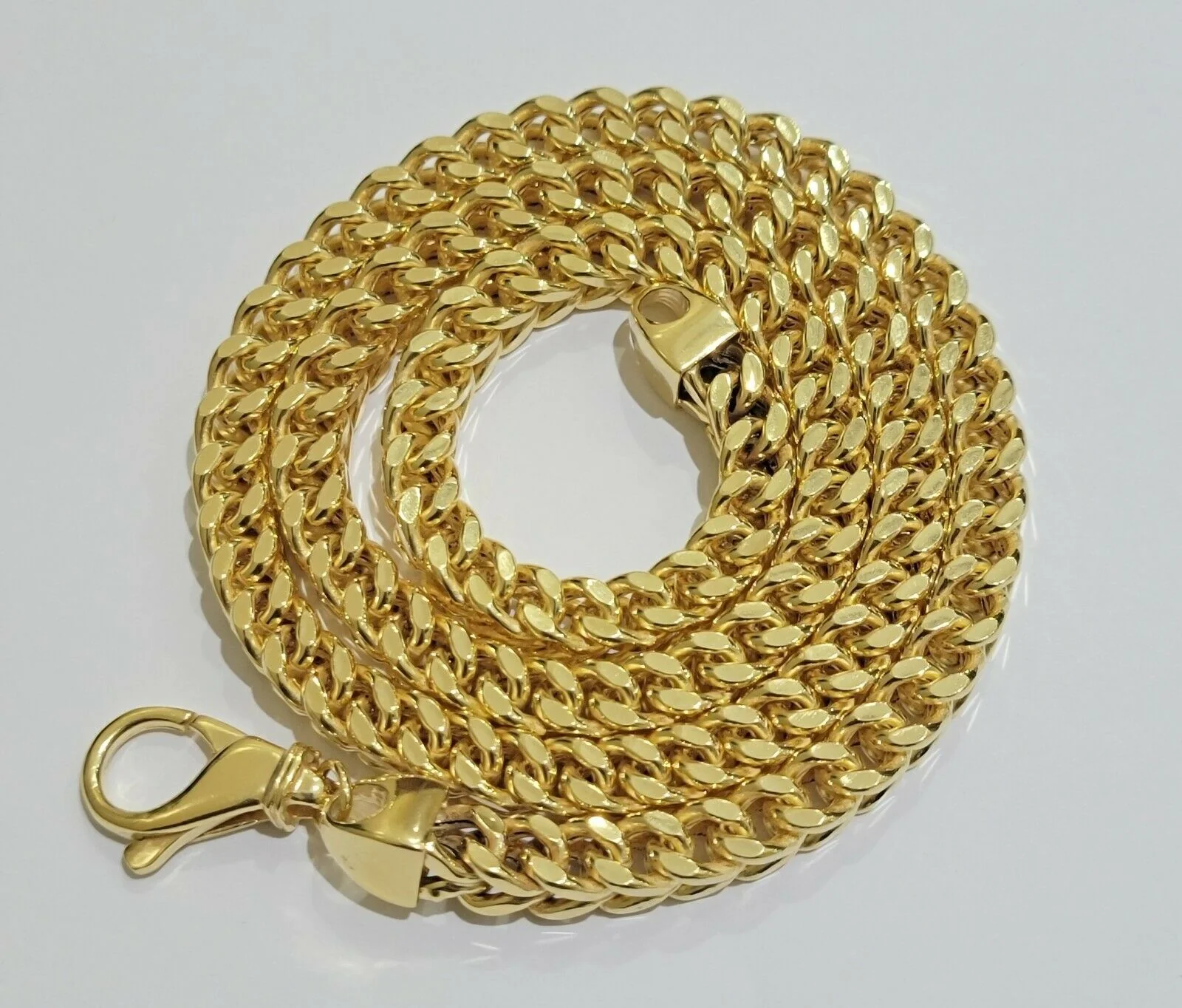 Real 10k Gold Franco Chain 7mm Necklace 26" Inch 10kt Thick & Strong For Men's - Image 10
